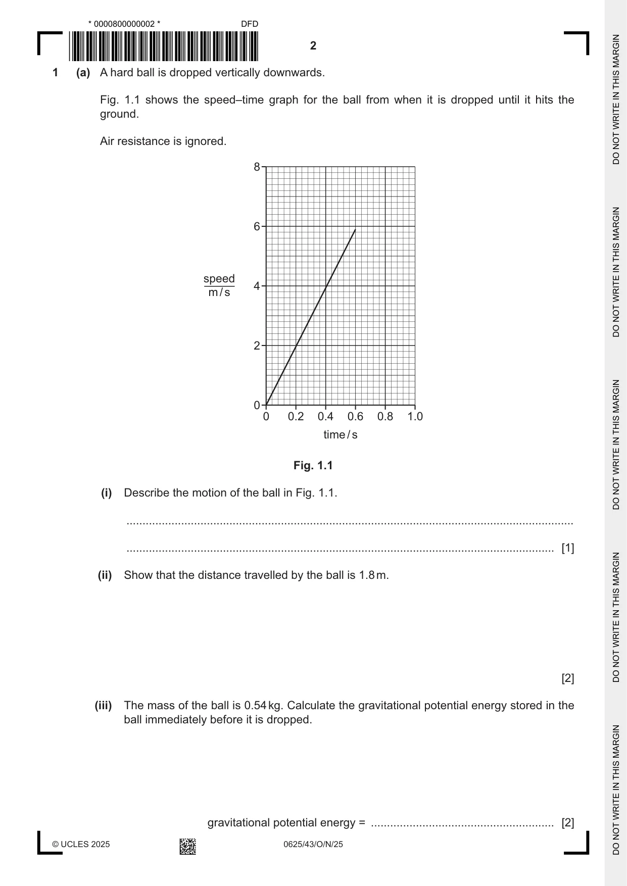 Cambridge IGCSE Physics 0625 2025 Oct/Nov Paper 4 · Variant 3 question paper, page 2 of 20