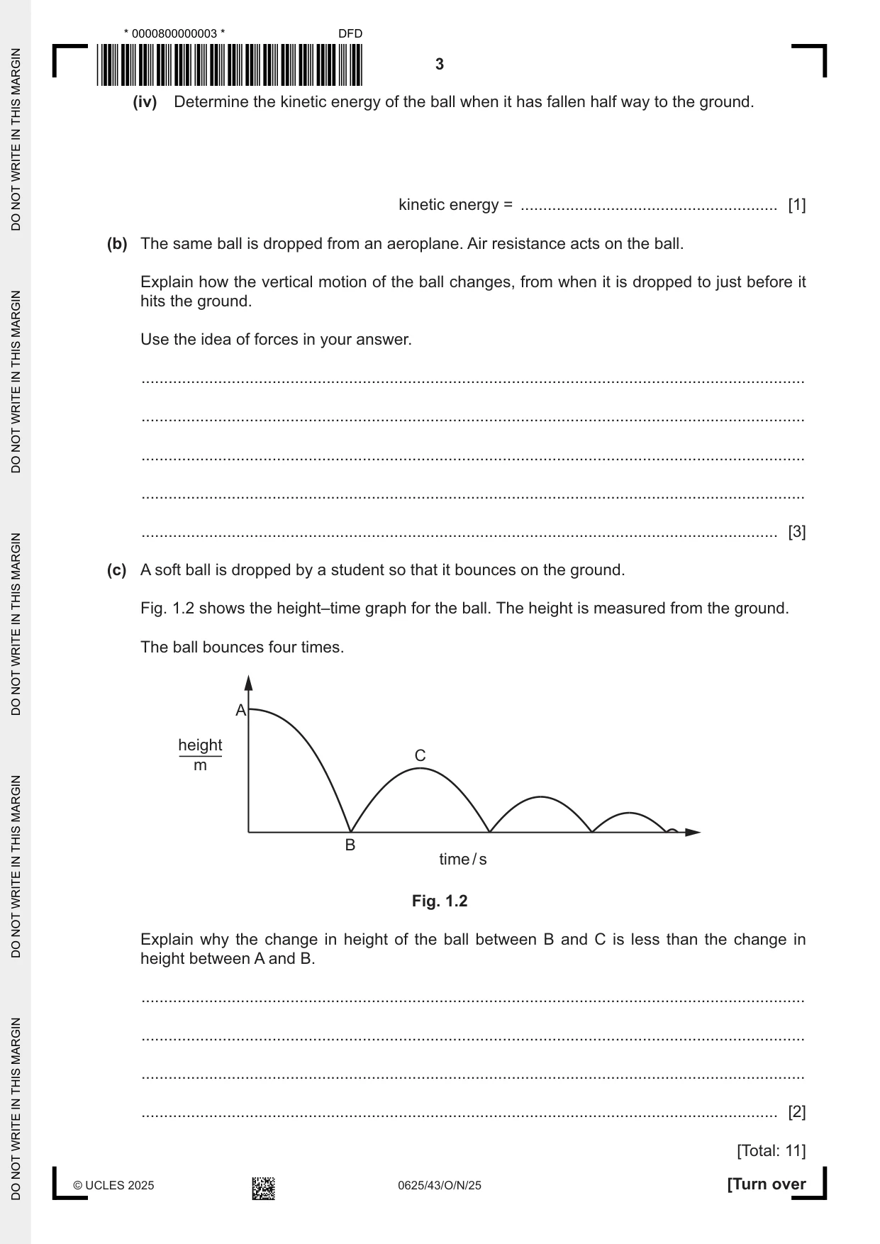 Cambridge IGCSE Physics 0625 2025 Oct/Nov Paper 4 · Variant 3 question paper, page 3 of 20
