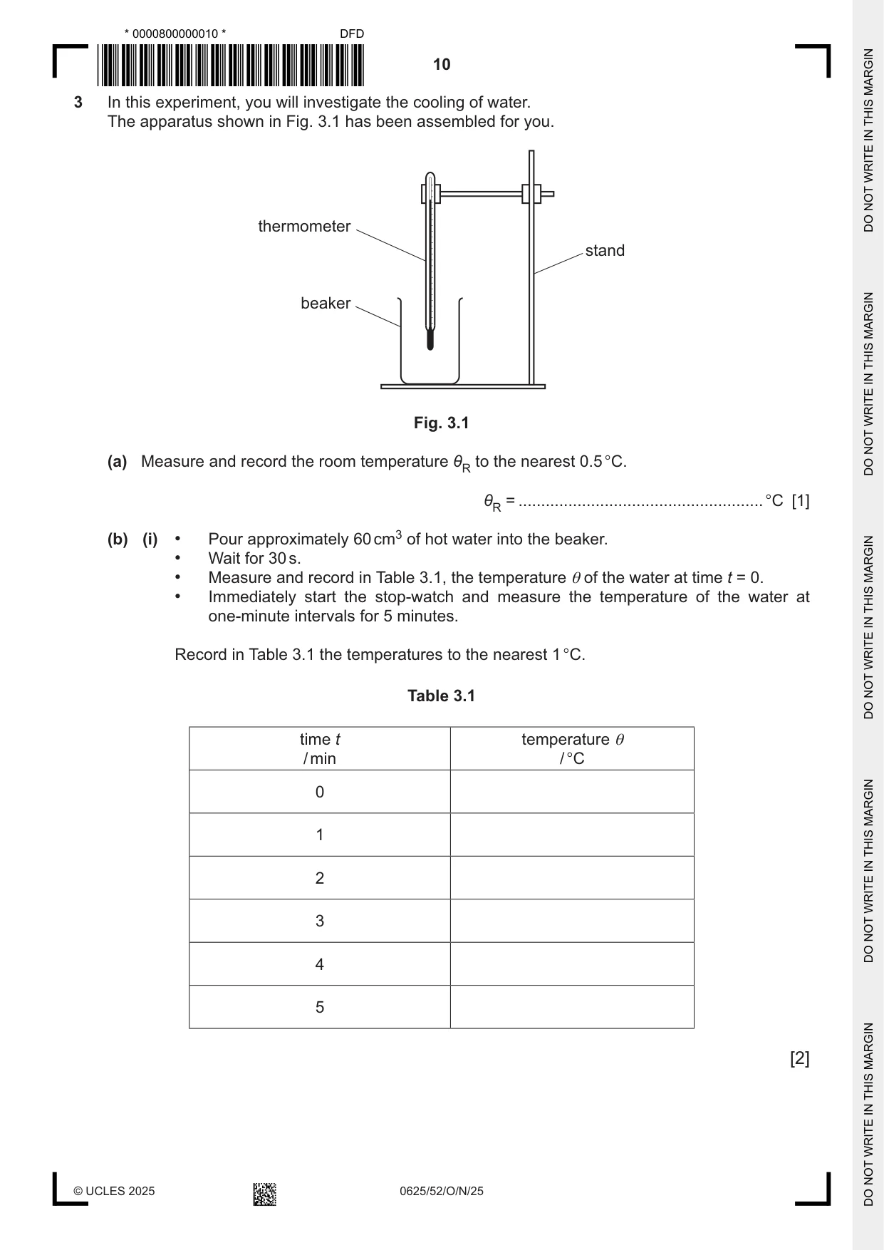 Cambridge IGCSE Physics 0625 2025 Oct/Nov Paper 5 · Variant 2 question paper, page 10 of 16