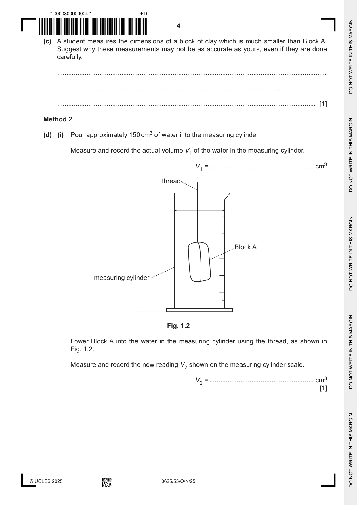 Cambridge IGCSE Physics 0625 2025 Oct/Nov Paper 5 · Variant 3 question paper, page 4 of 16
