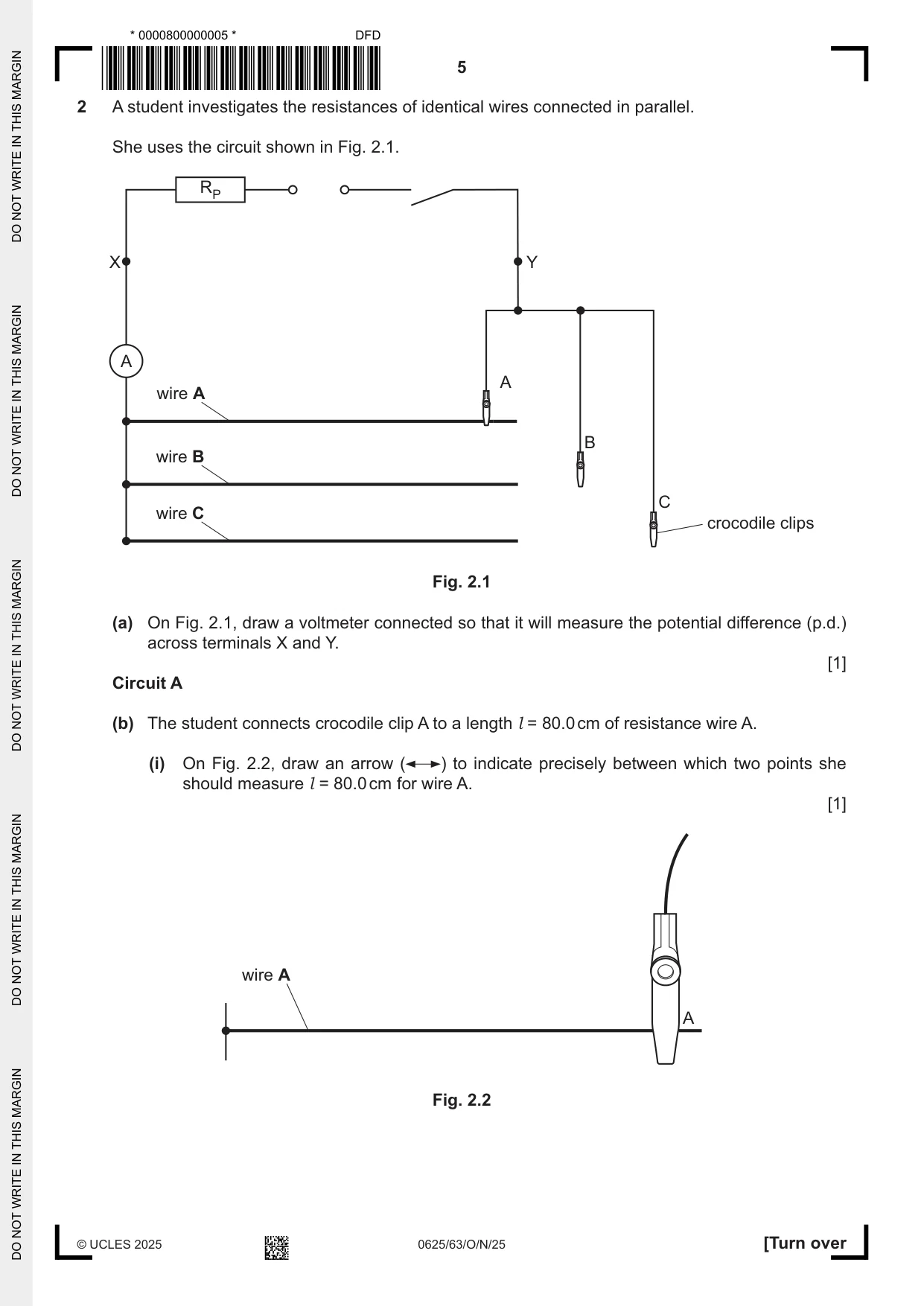 Cambridge IGCSE Physics 0625 2025 Oct/Nov Paper 6 · Variant 3 question paper, page 5 of 16