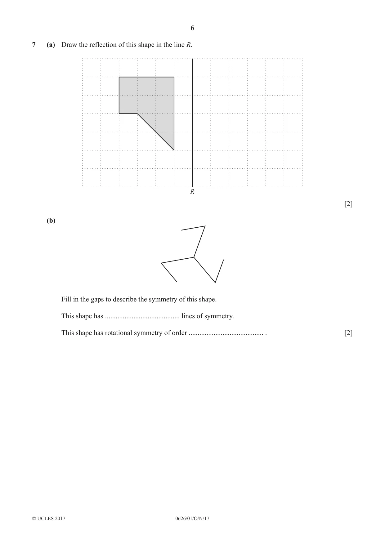 Cambridge IGCSE Mathematics (9-1) (UK only) 0626 2017 Oct/Nov Paper 1 · Variant 1 question paper, page 6 of 12