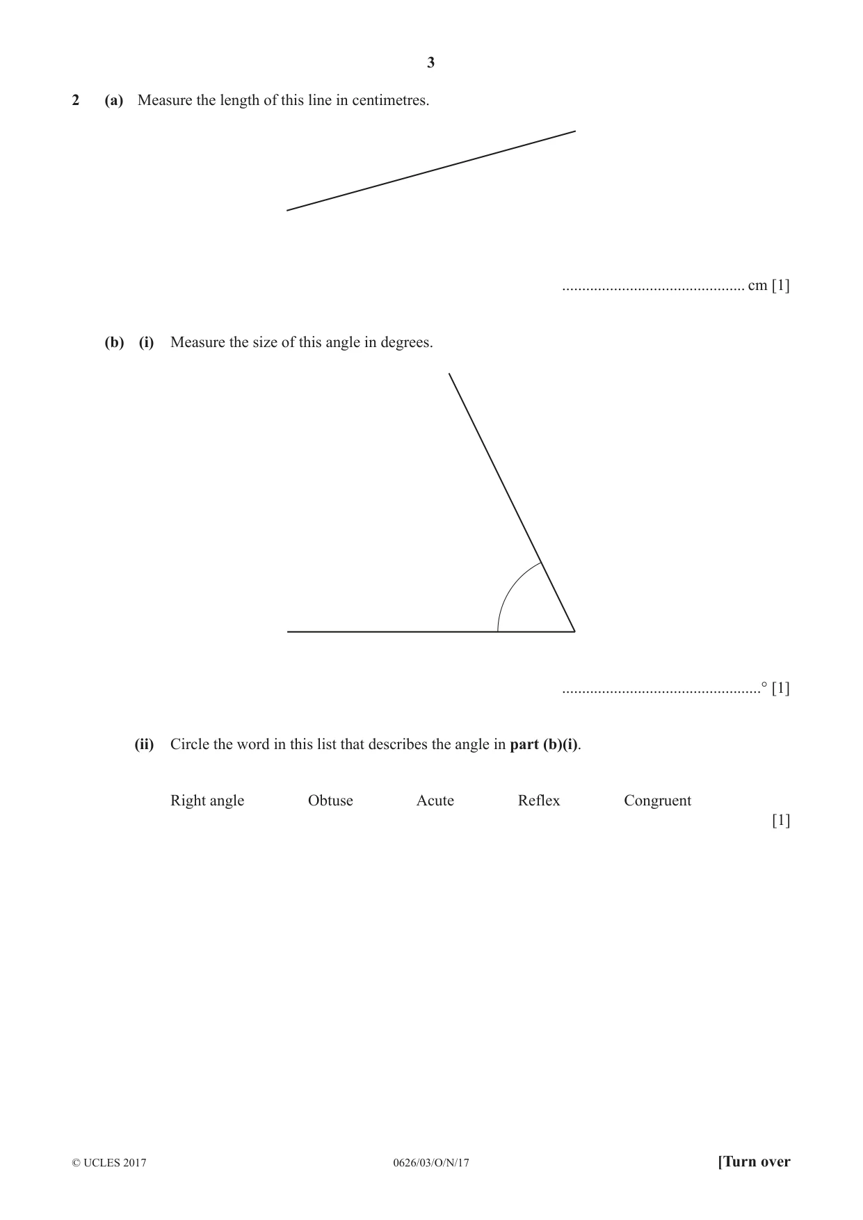 Cambridge IGCSE Mathematics (9-1) (UK only) 0626 2017 Oct/Nov Paper 3 · Variant 1 question paper, page 3 of 16