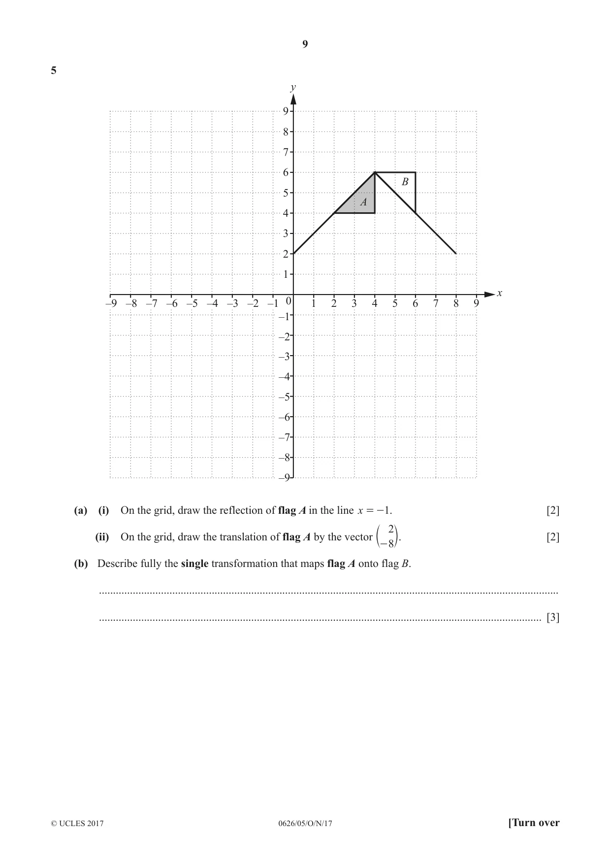 Cambridge IGCSE Mathematics (9-1) (UK only) 0626 2017 Oct/Nov Paper 5 · Variant 1 question paper, page 9 of 20