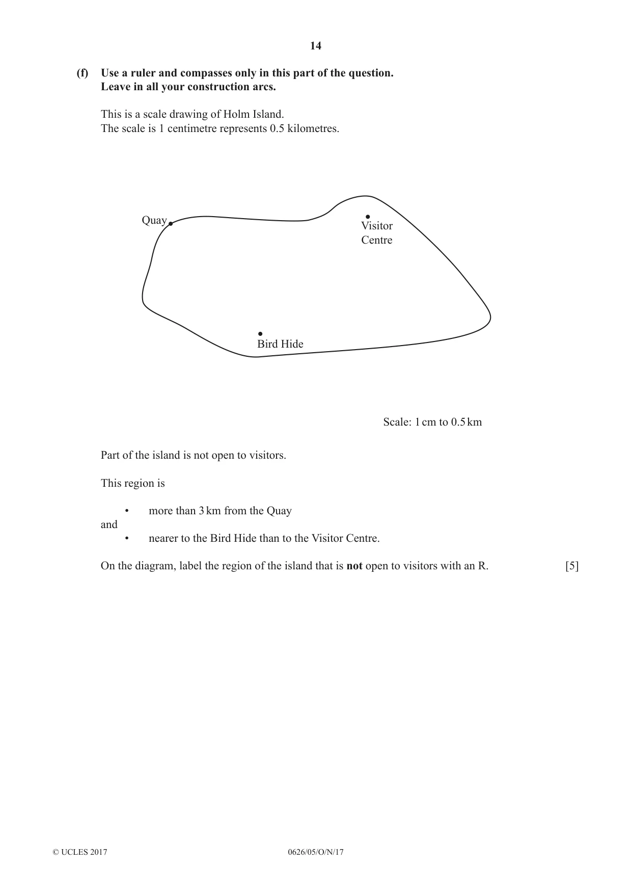 Cambridge IGCSE Mathematics (9-1) (UK only) 0626 2017 Oct/Nov Paper 5 · Variant 1 question paper, page 14 of 20