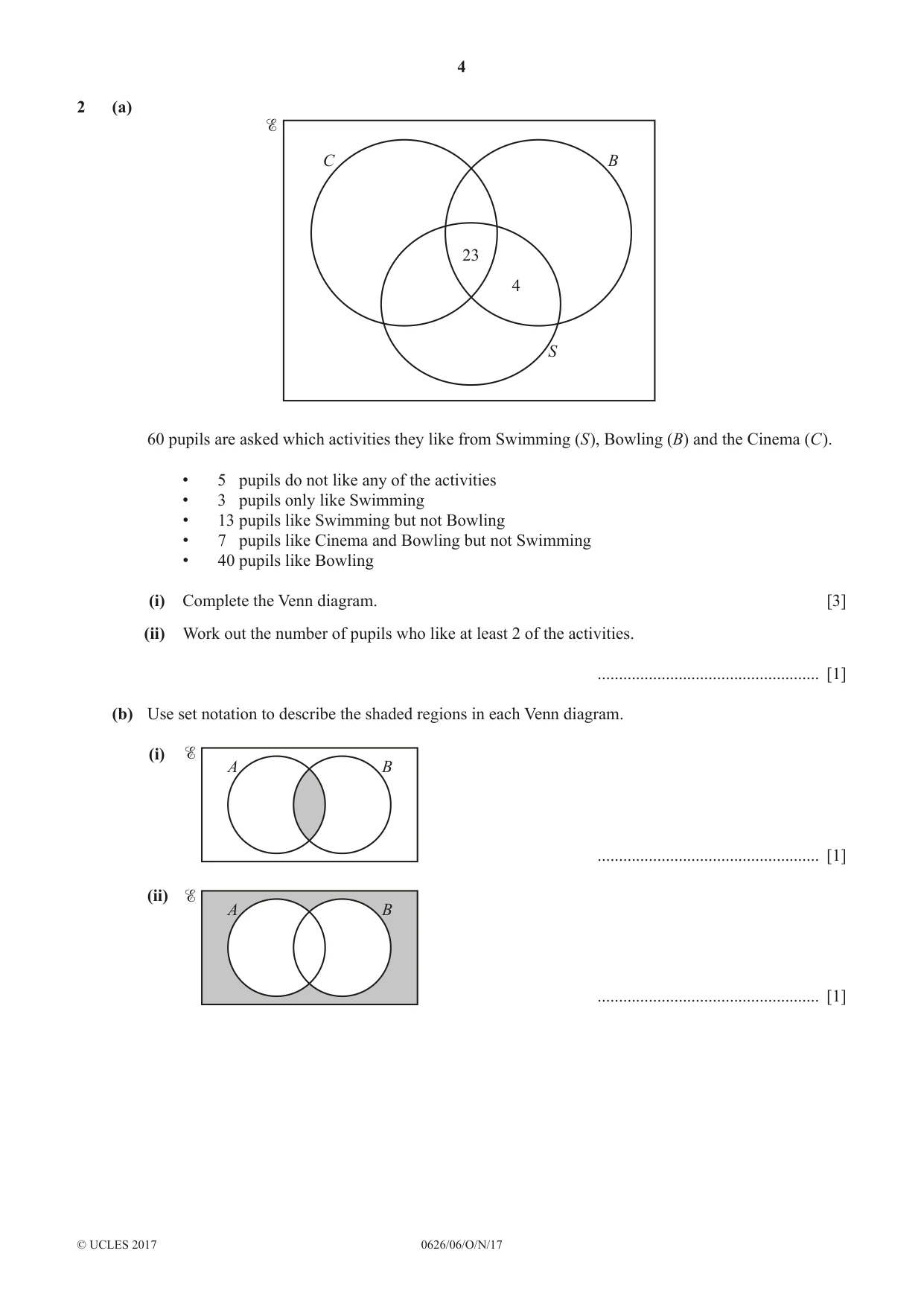 Cambridge IGCSE Mathematics (9-1) (UK only) 0626 2017 Oct/Nov Paper 6 · Variant 1 question paper, page 4 of 16