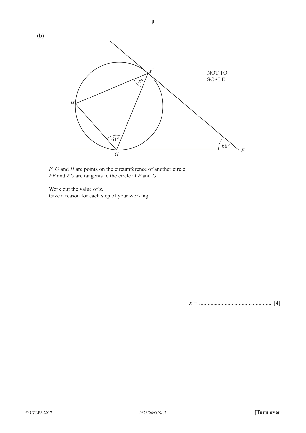 Cambridge IGCSE Mathematics (9-1) (UK only) 0626 2017 Oct/Nov Paper 6 · Variant 1 question paper, page 9 of 16