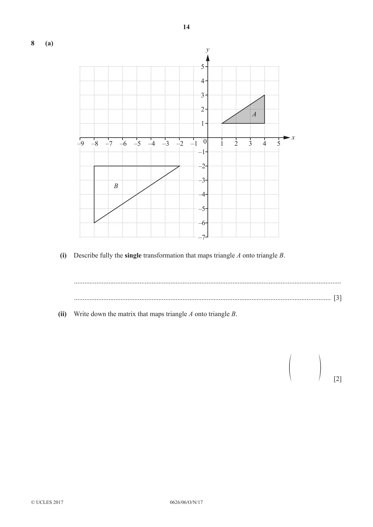 Cambridge IGCSE Mathematics (9-1) (UK only) 0626 2017 Oct/Nov Paper 6 · Variant 1 question paper, page 14 of 16