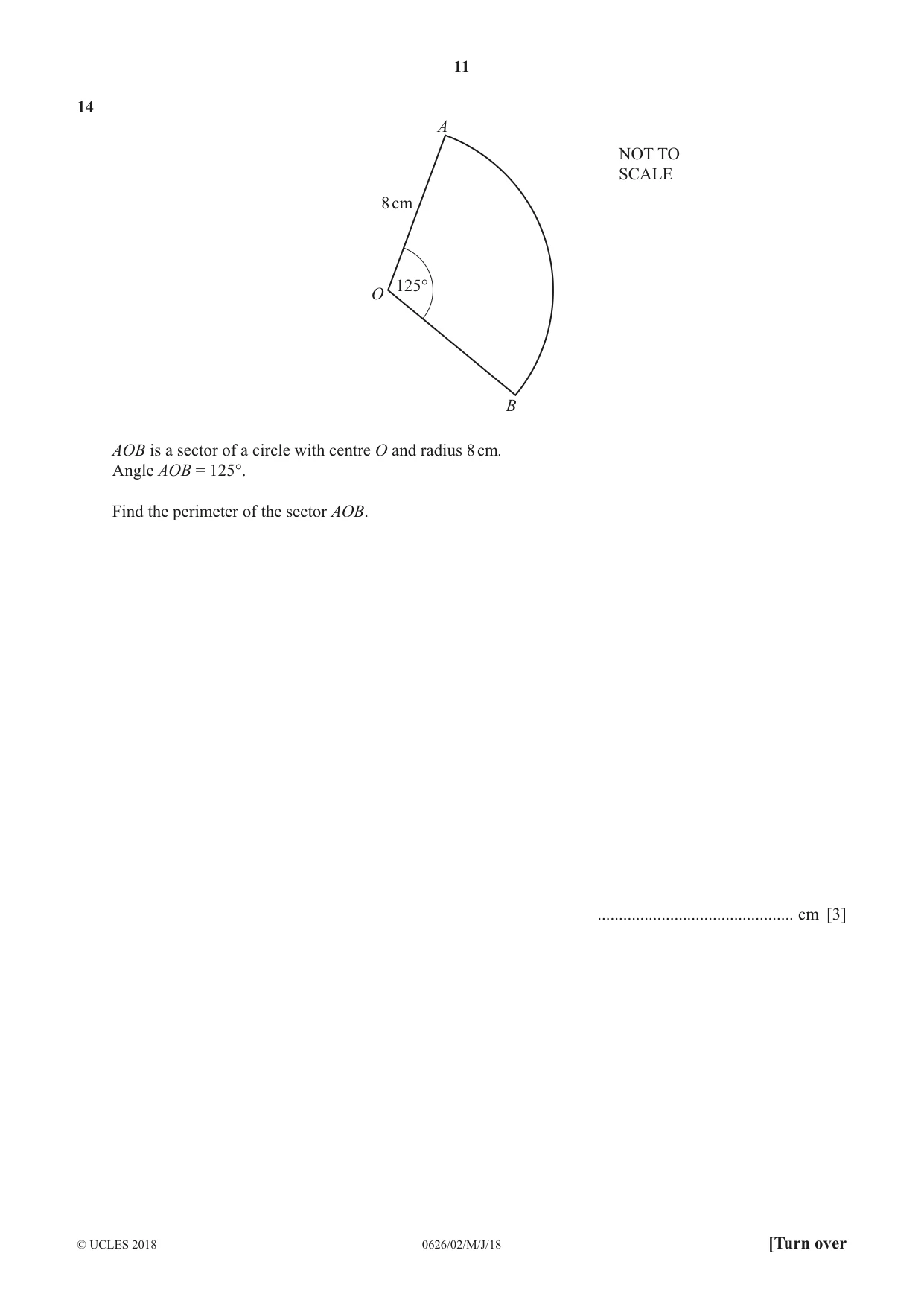 Cambridge IGCSE Mathematics (9-1) (UK only) 0626 2018 May/June Paper 2 · Variant 0 question paper, page 11 of 16