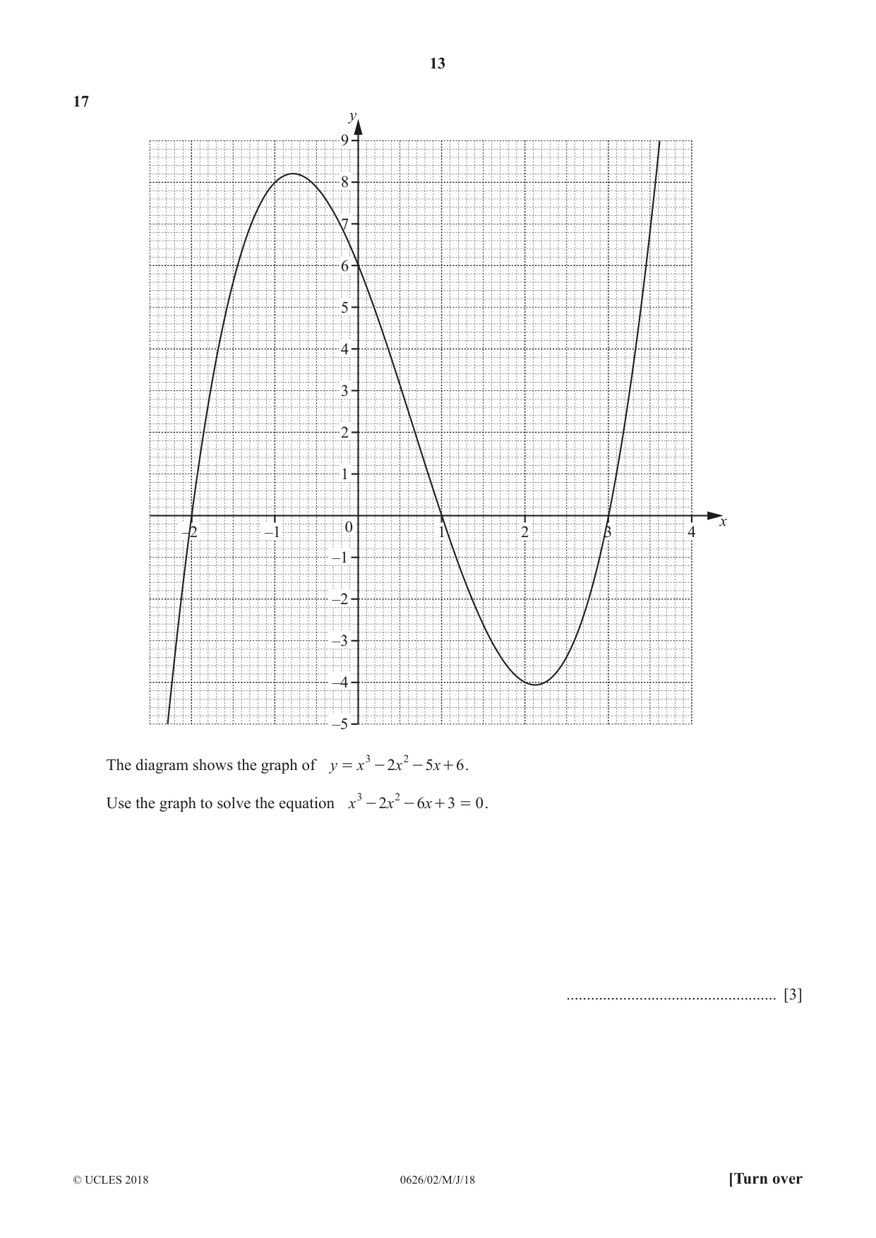 Cambridge IGCSE Mathematics (9-1) (UK only) 0626 2018 May/June Paper 2 · Variant 0 question paper, page 13 of 16