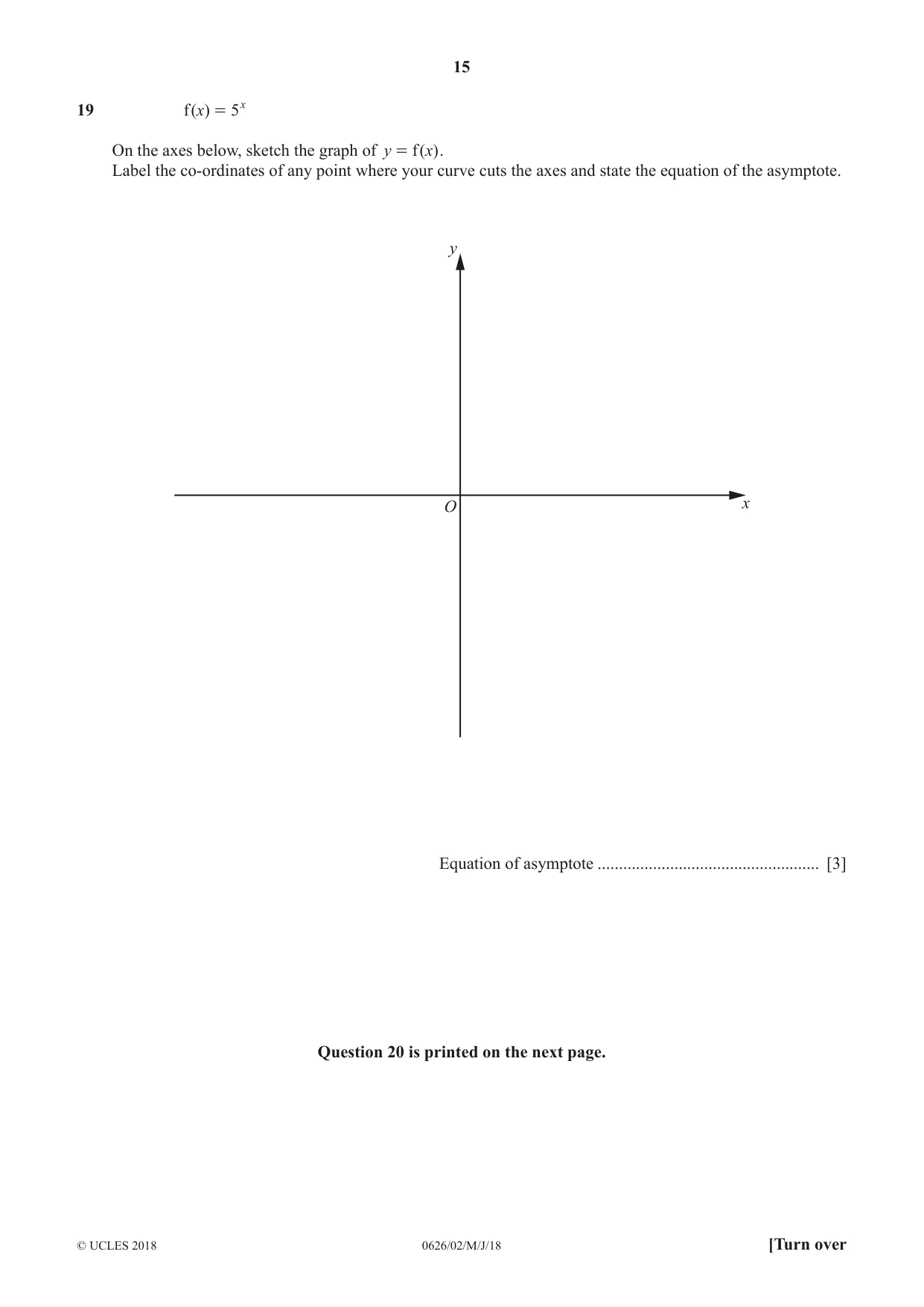 Cambridge IGCSE Mathematics (9-1) (UK only) 0626 2018 May/June Paper 2 · Variant 0 question paper, page 15 of 16