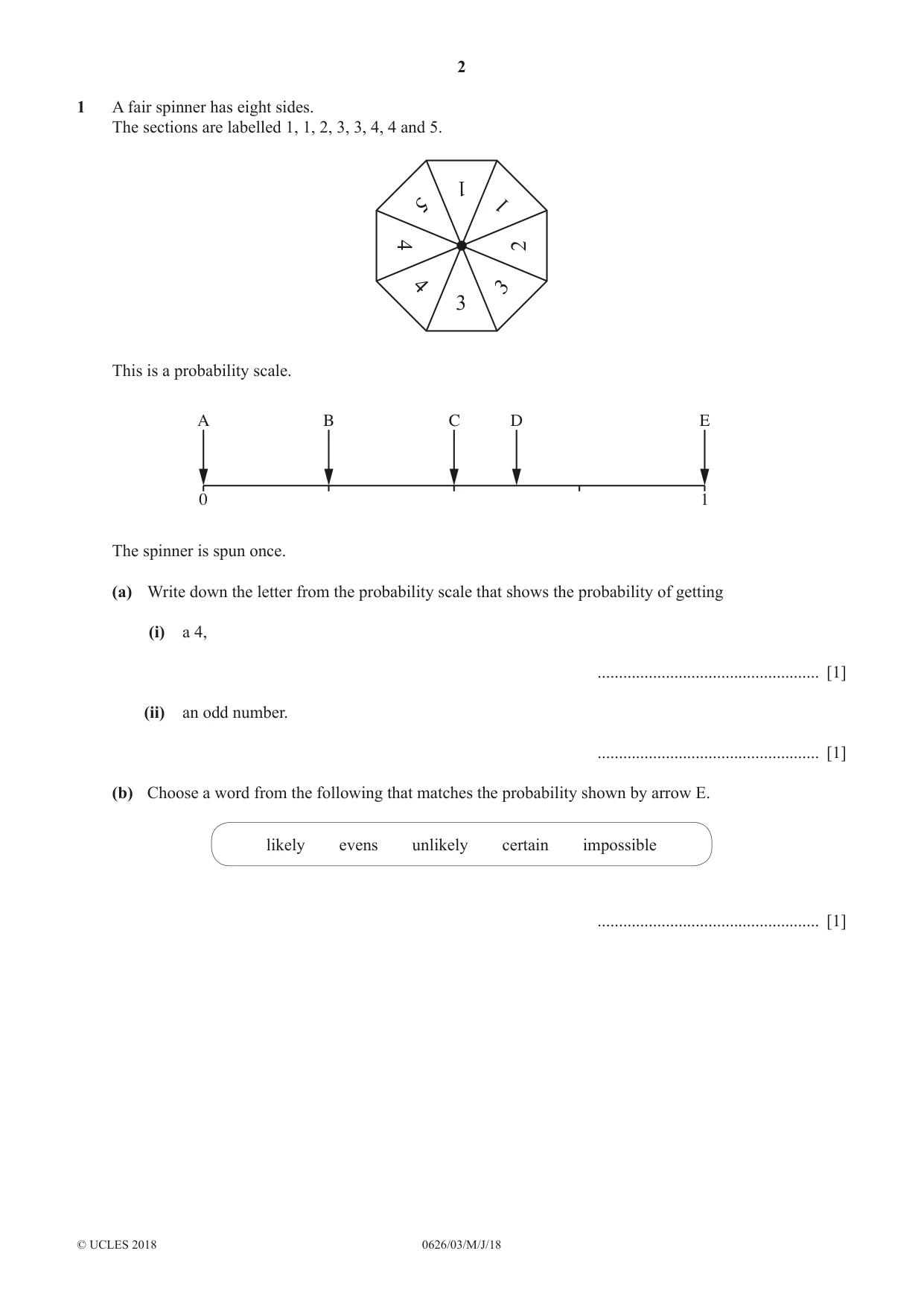 Cambridge IGCSE Mathematics (9-1) (UK only) 0626 2018 May/June Paper 3 · Variant 0 question paper, page 2 of 20
