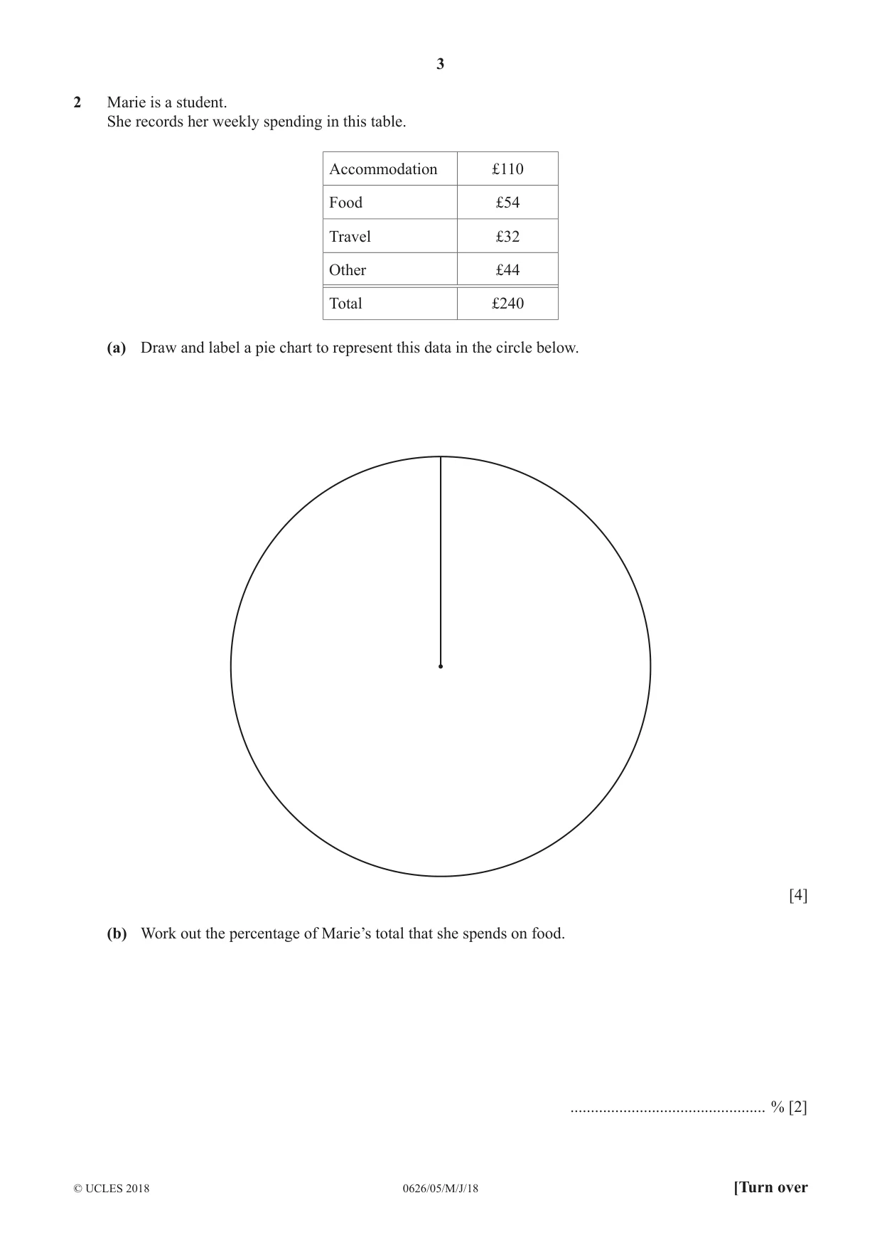 Cambridge IGCSE Mathematics (9-1) (UK only) 0626 2018 May/June Paper 5 · Variant 0 question paper, page 3 of 16