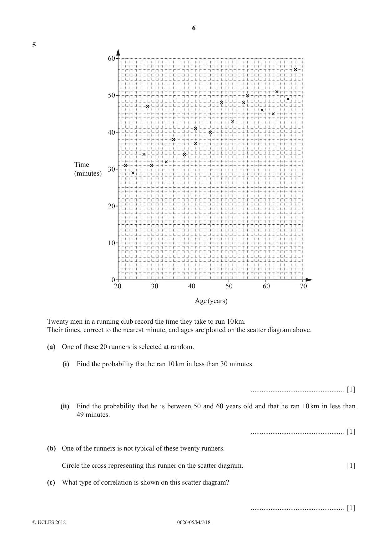 Cambridge IGCSE Mathematics (9-1) (UK only) 0626 2018 May/June Paper 5 · Variant 0 question paper, page 6 of 16