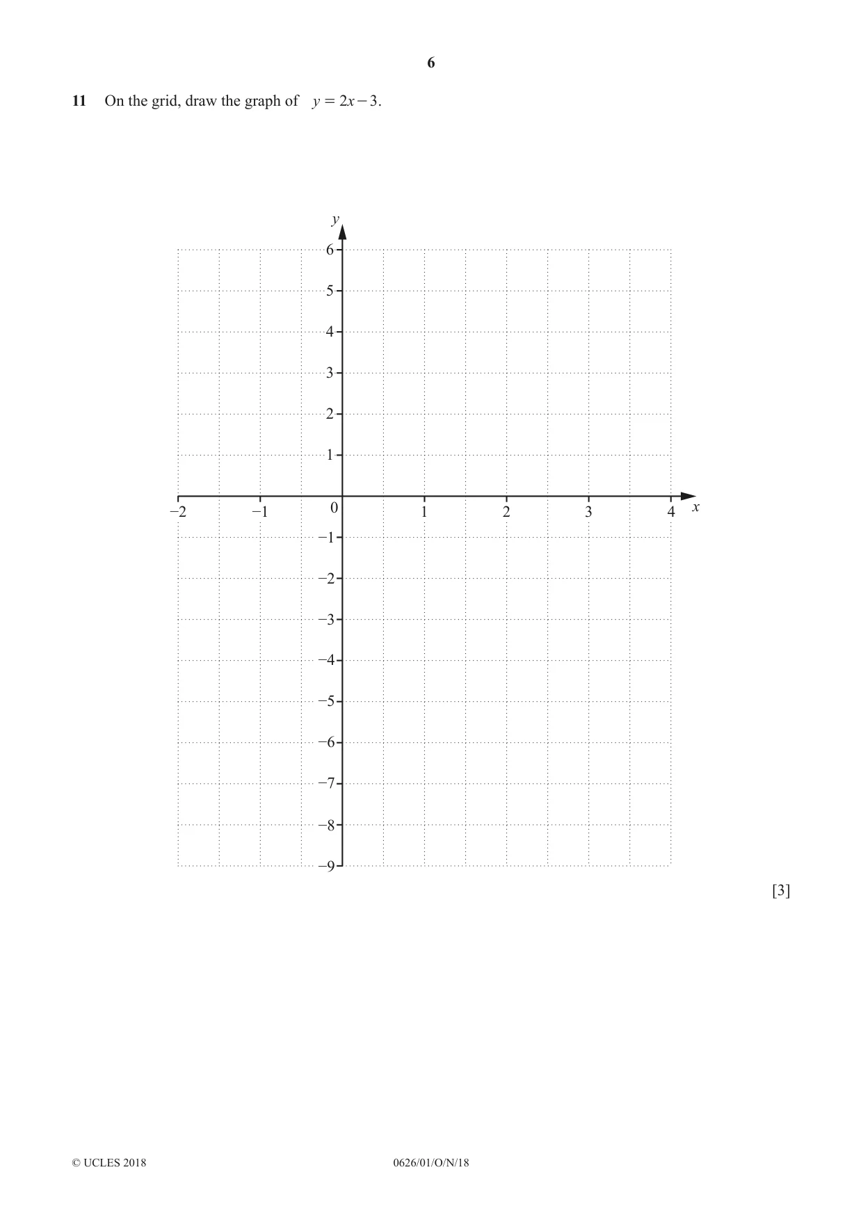 Cambridge IGCSE Mathematics (9-1) (UK only) 0626 2018 Oct/Nov Paper 1 · Variant 0 question paper, page 6 of 12