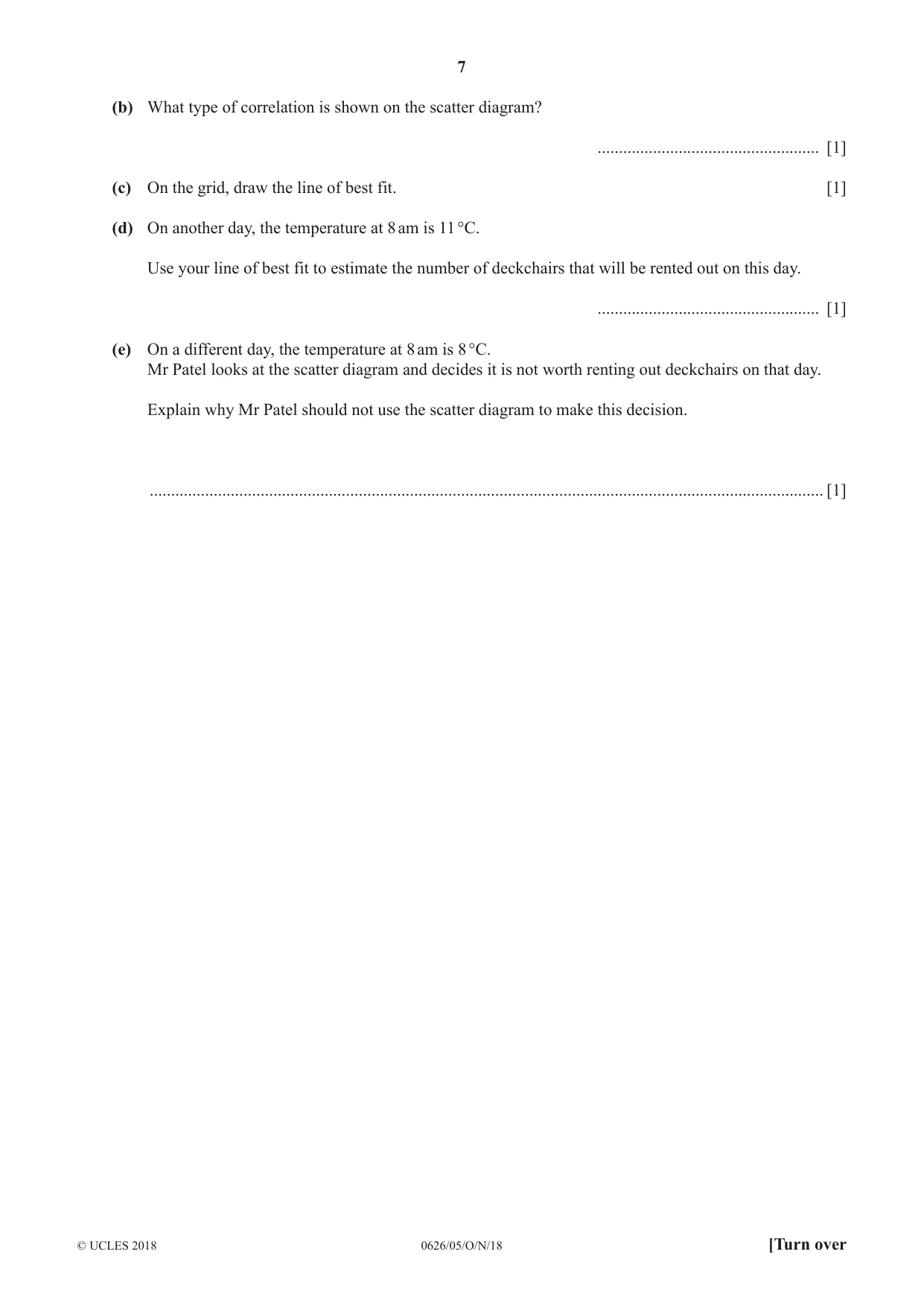 Cambridge IGCSE Mathematics (9-1) (UK only) 0626 2018 Oct/Nov Paper 5 · Variant 0 question paper, page 7 of 20