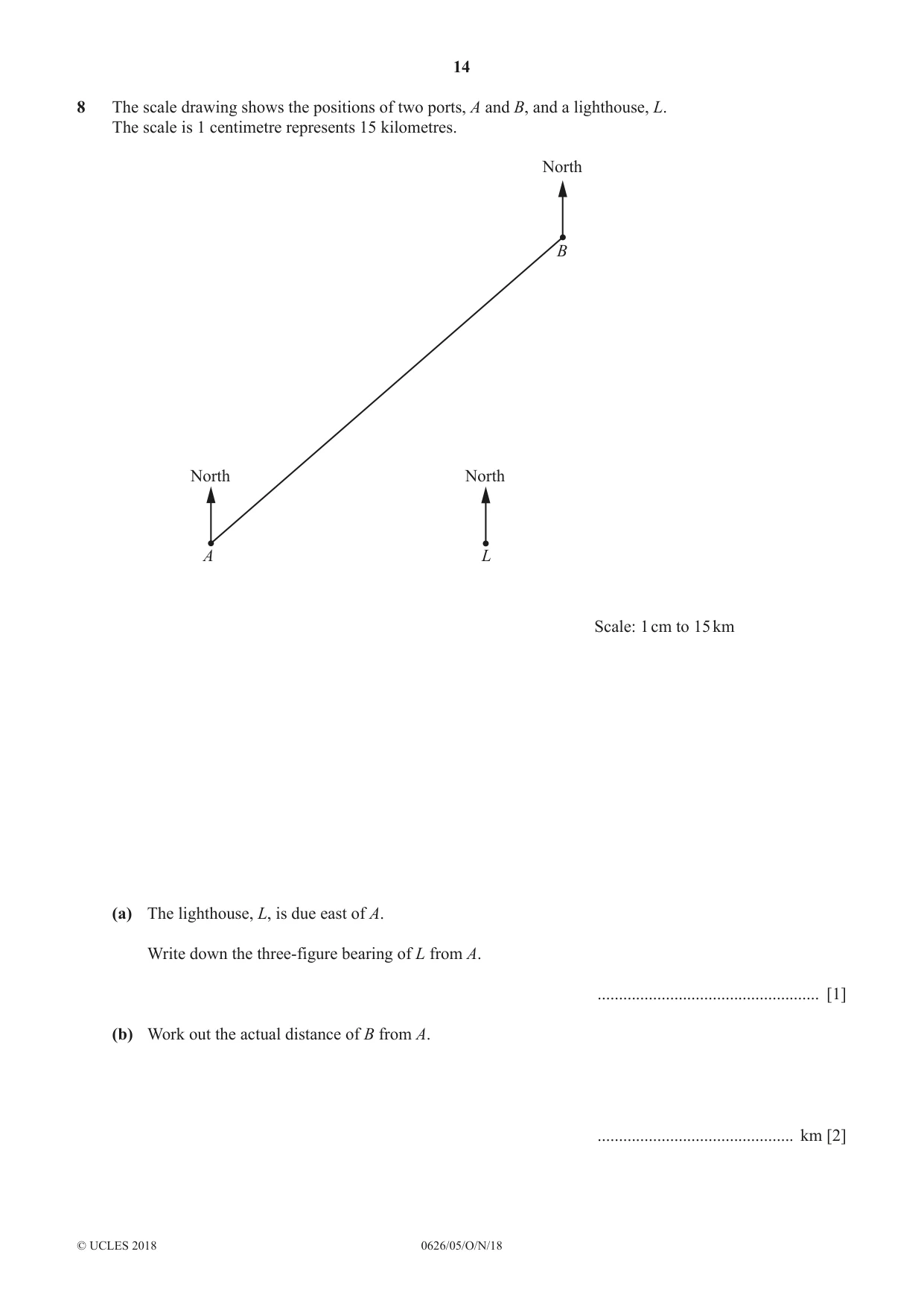 Cambridge IGCSE Mathematics (9-1) (UK only) 0626 2018 Oct/Nov Paper 5 · Variant 0 question paper, page 14 of 20