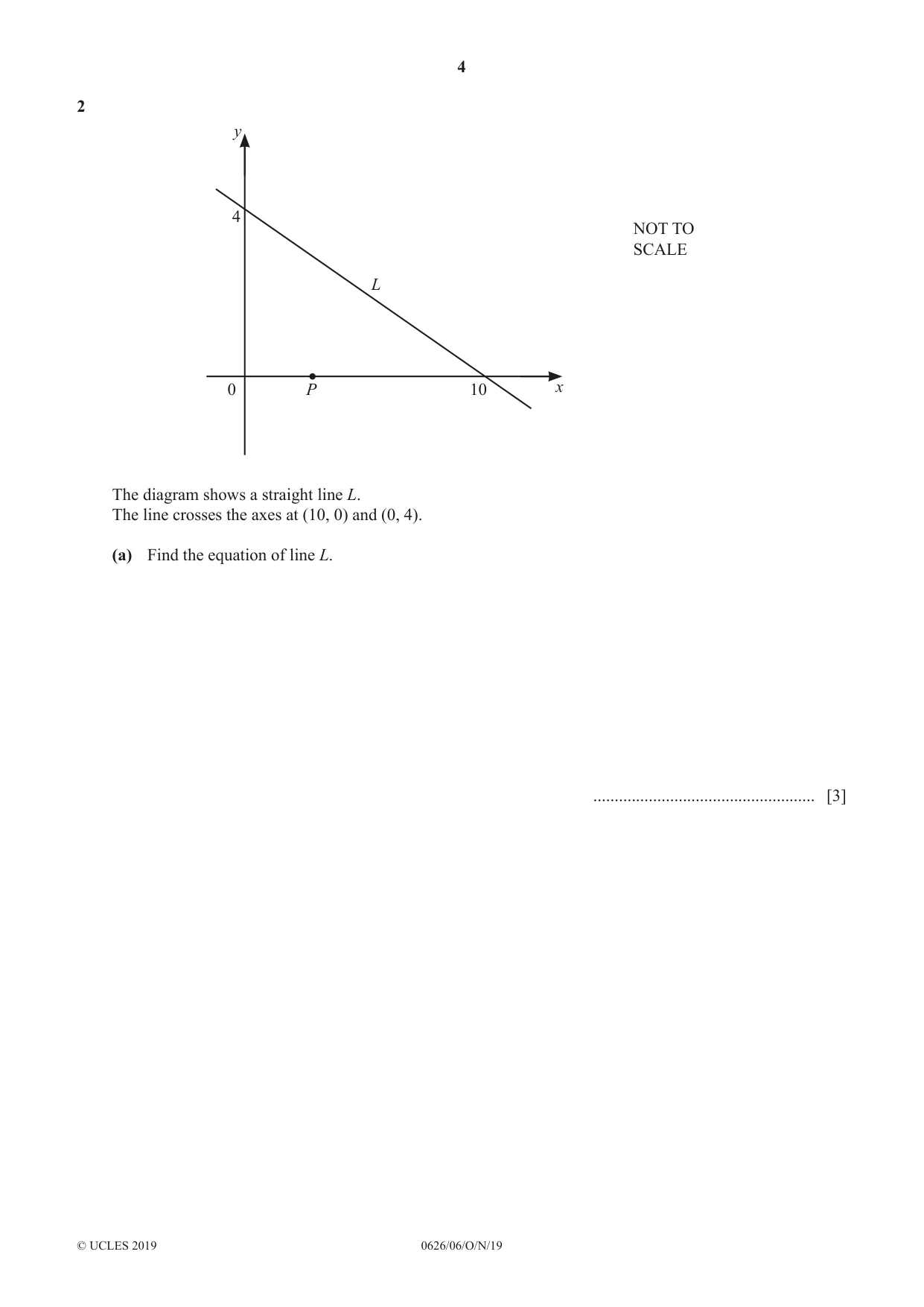 Cambridge IGCSE Mathematics (9-1) (UK only) 0626 2019 Oct/Nov Paper 6 · Variant 1 question paper, page 4 of 20
