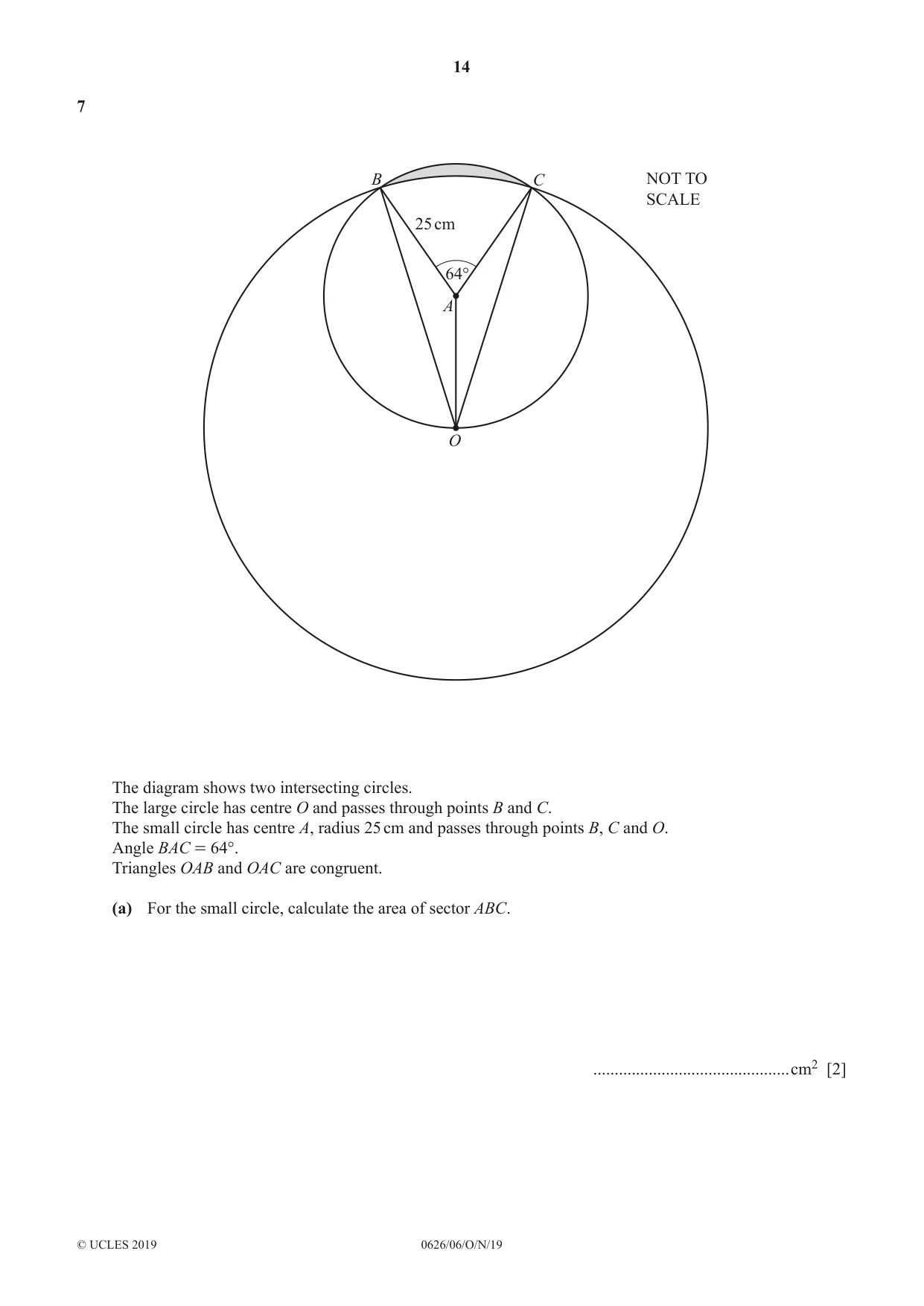 Cambridge IGCSE Mathematics (9-1) (UK only) 0626 2019 Oct/Nov Paper 6 · Variant 1 question paper, page 14 of 20