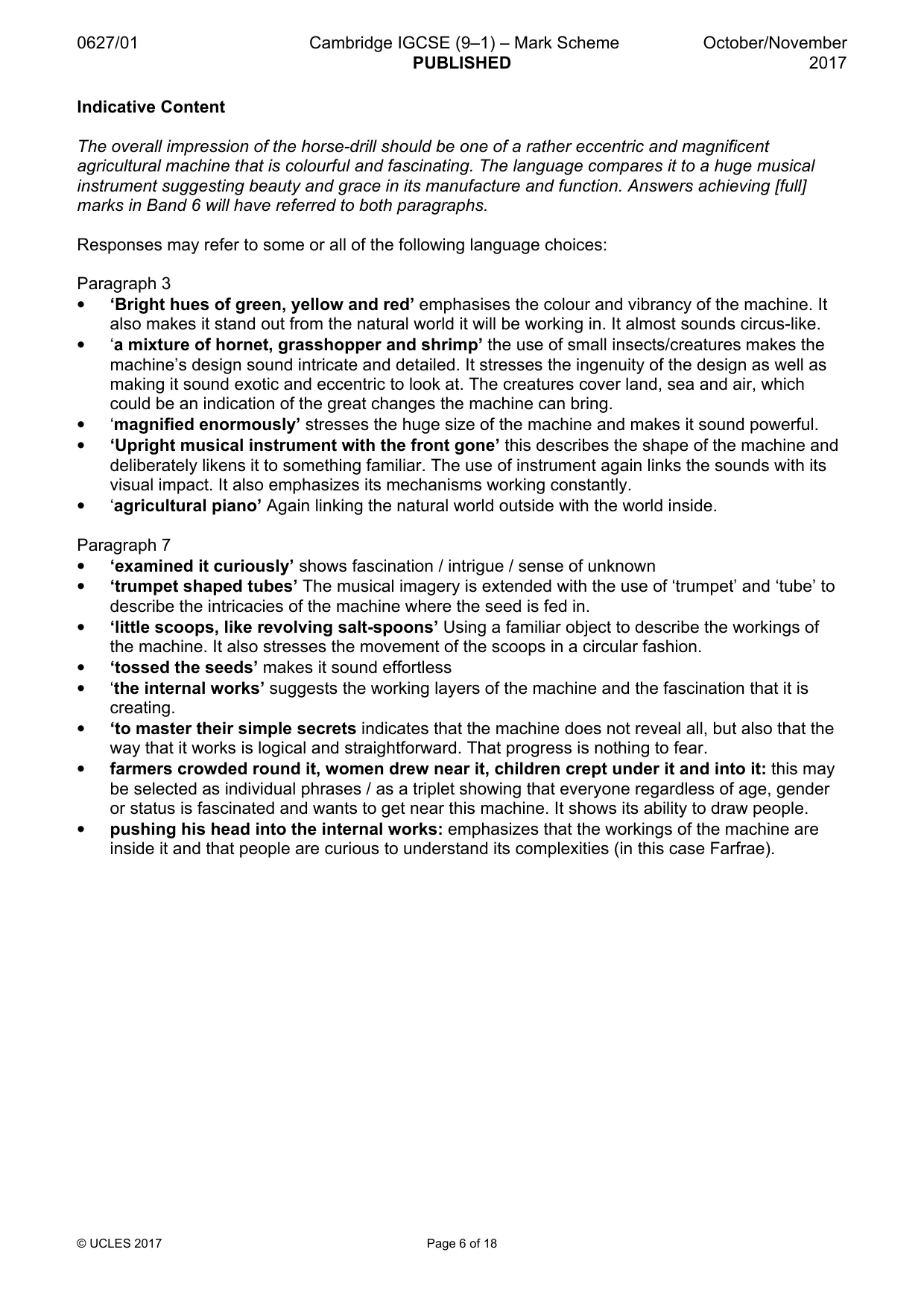 Mark scheme, page 6 of 18
