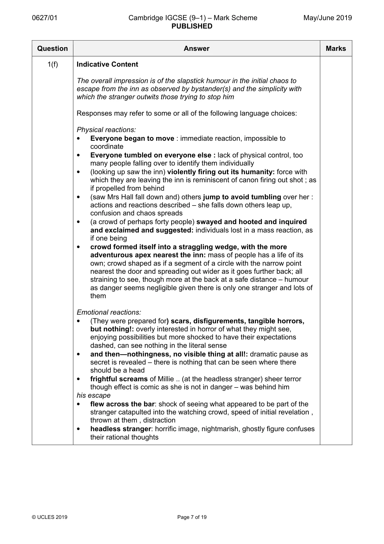 Mark scheme, page 7 of 19