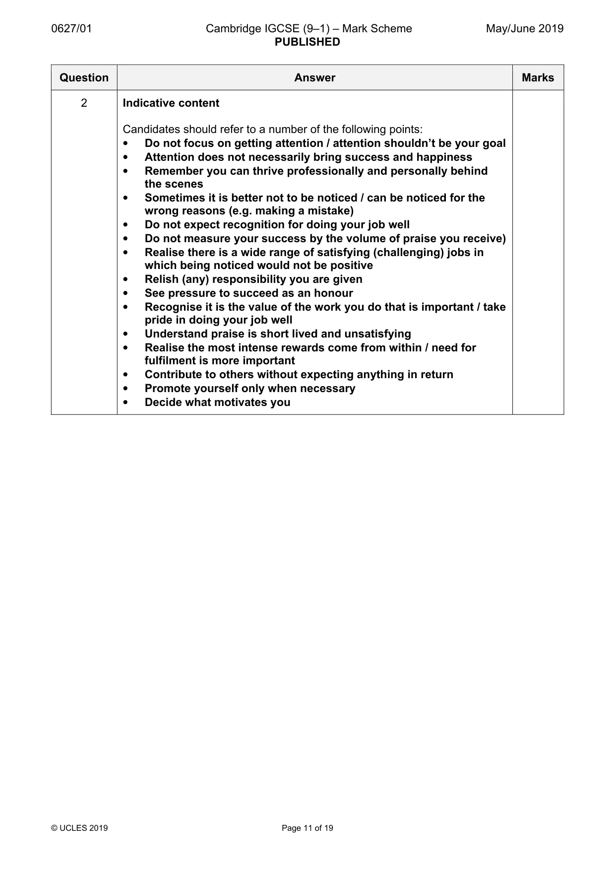 Mark scheme, page 11 of 19