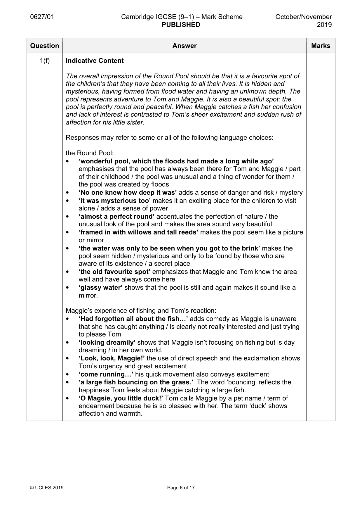 Mark scheme, page 6 of 17