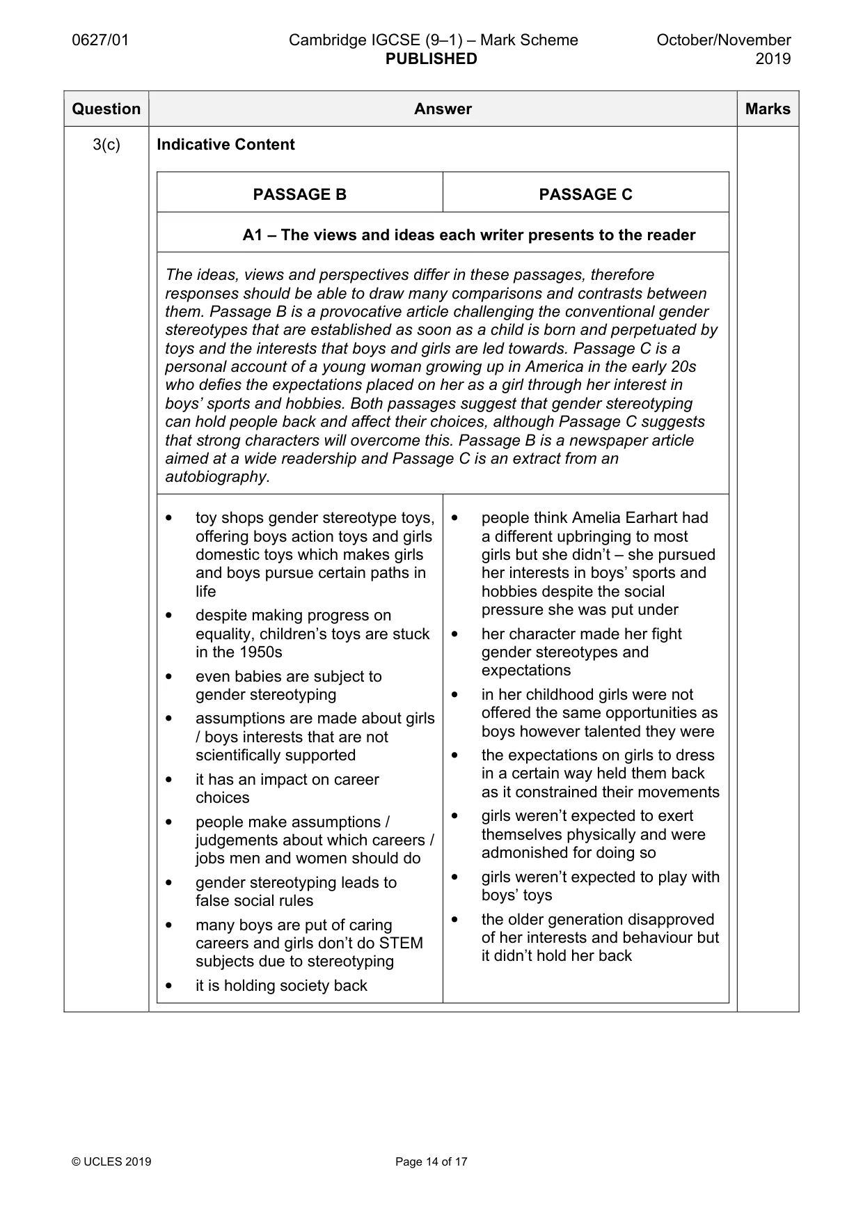 Mark scheme, page 14 of 17