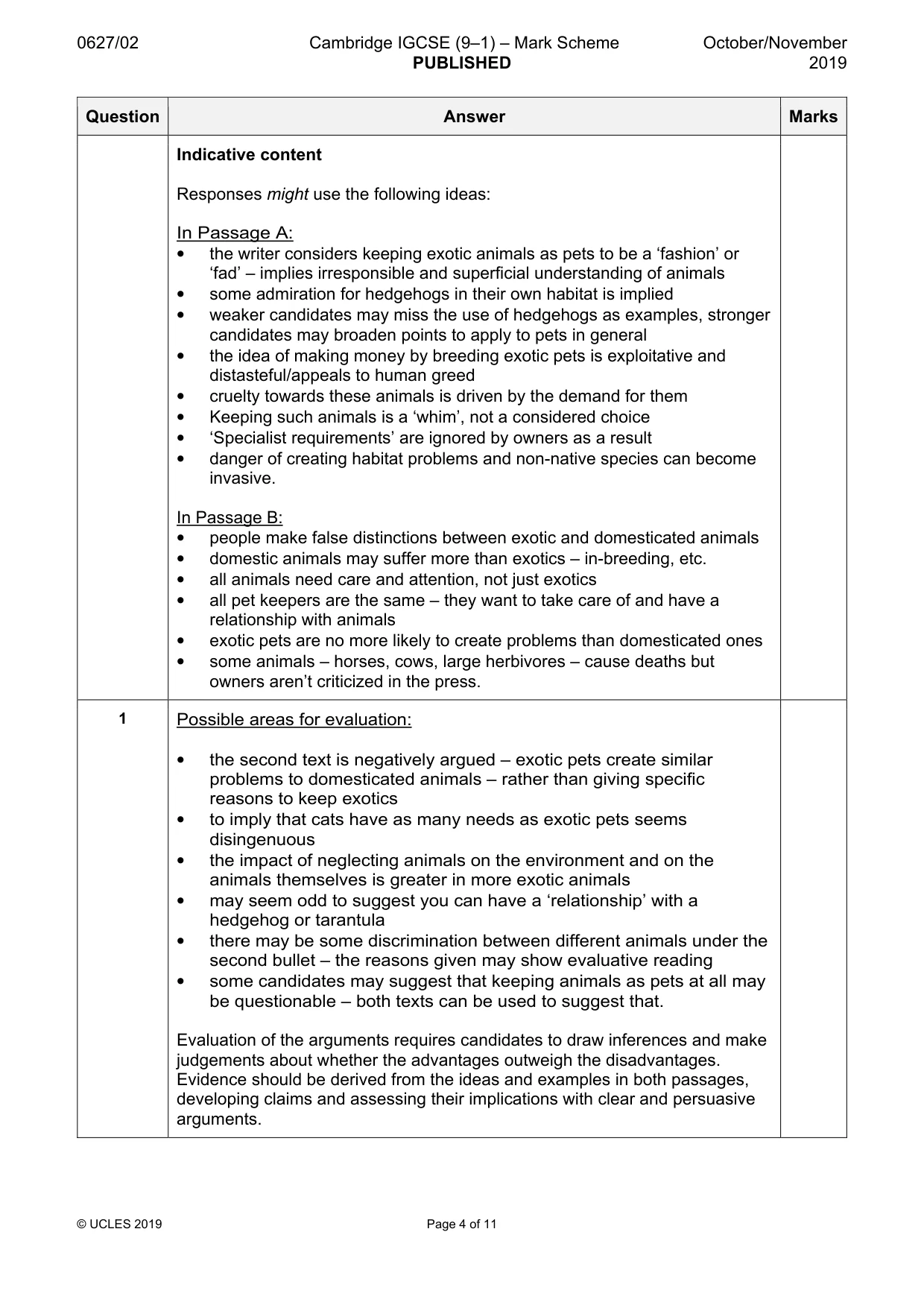 Mark scheme, page 4 of 11