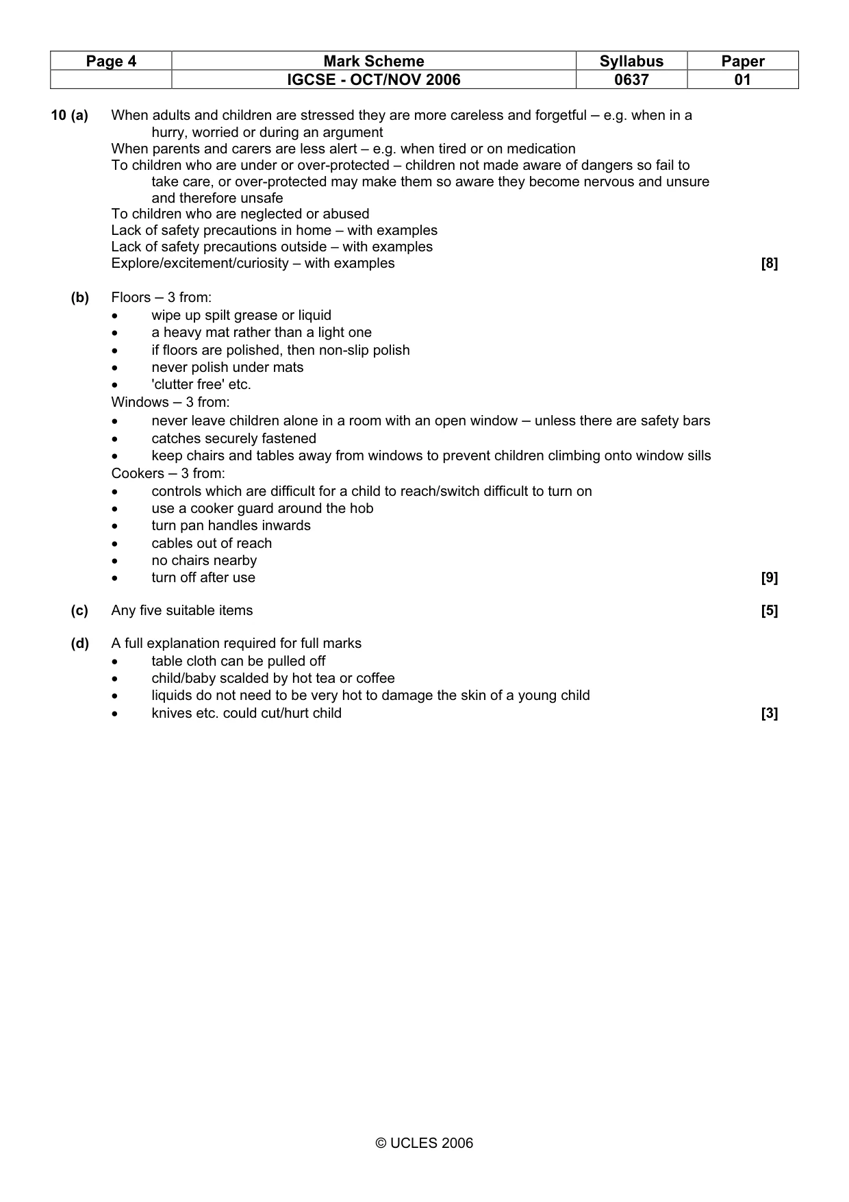 Mark scheme, page 4 of 8