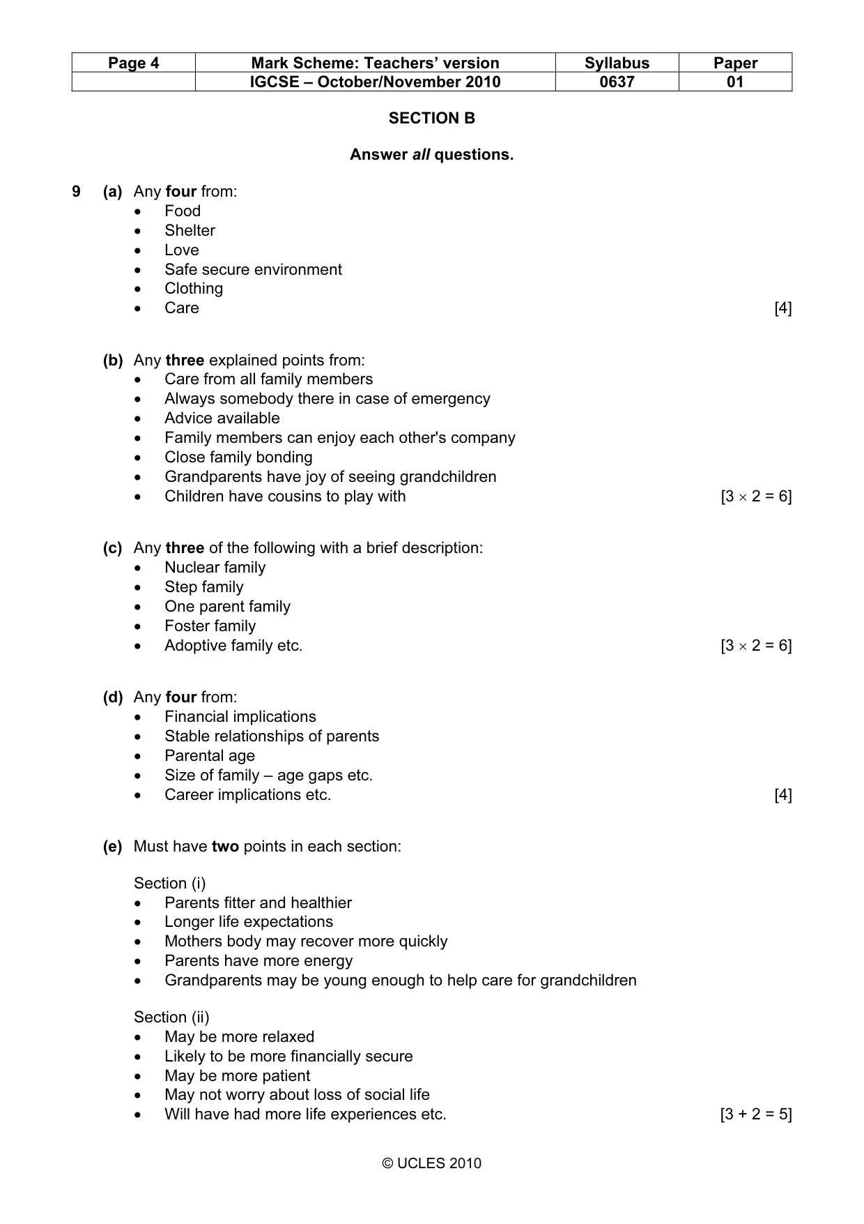 Mark scheme, page 4 of 7