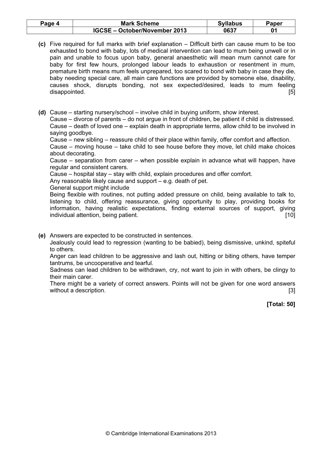 Mark scheme, page 4 of 6