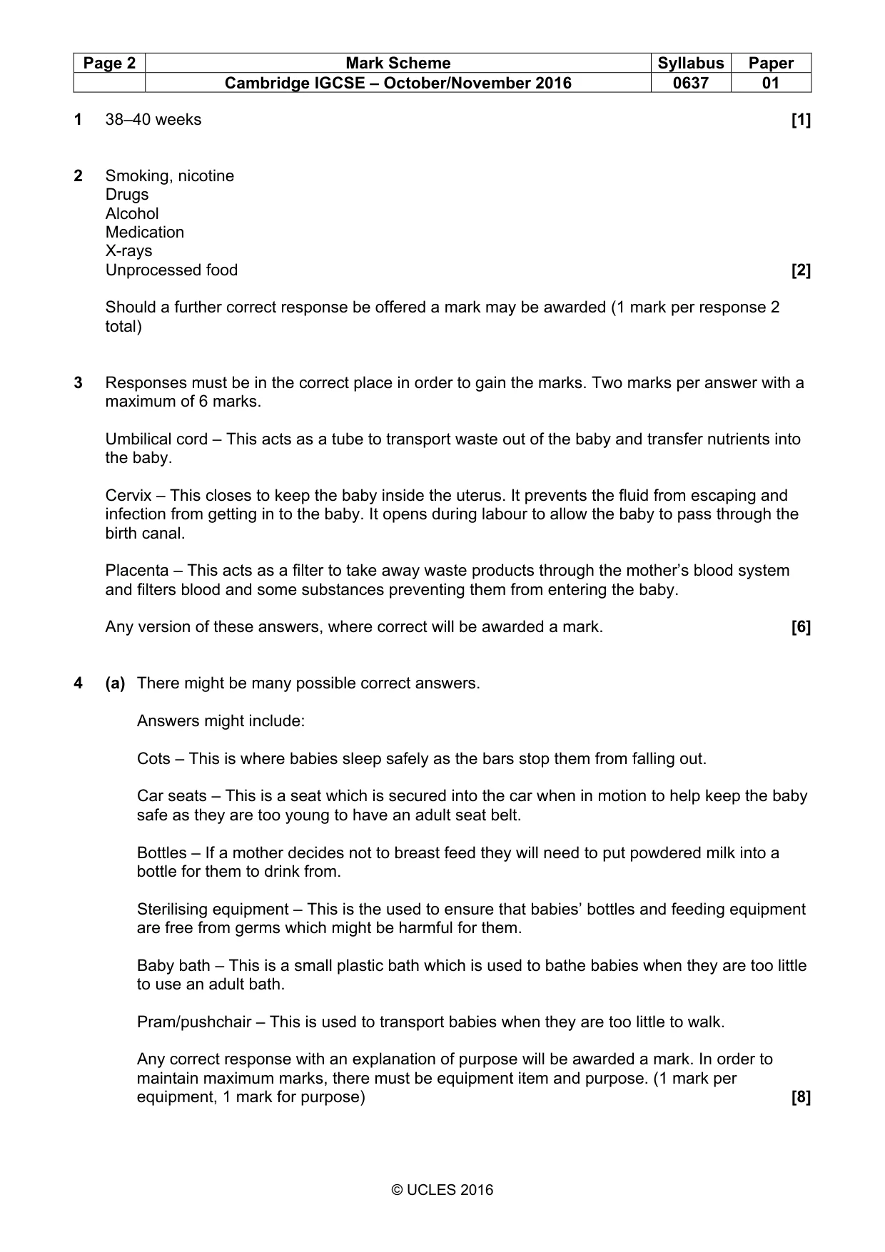 Mark scheme, page 2 of 8