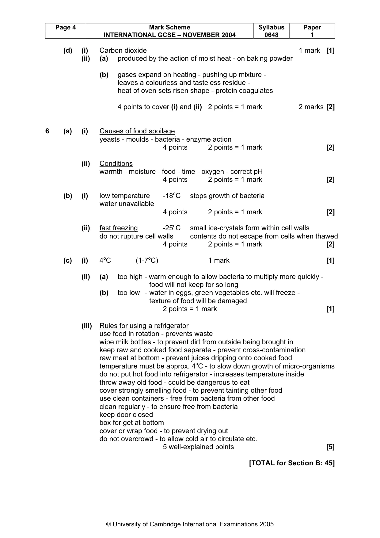 Mark scheme, page 7 of 9