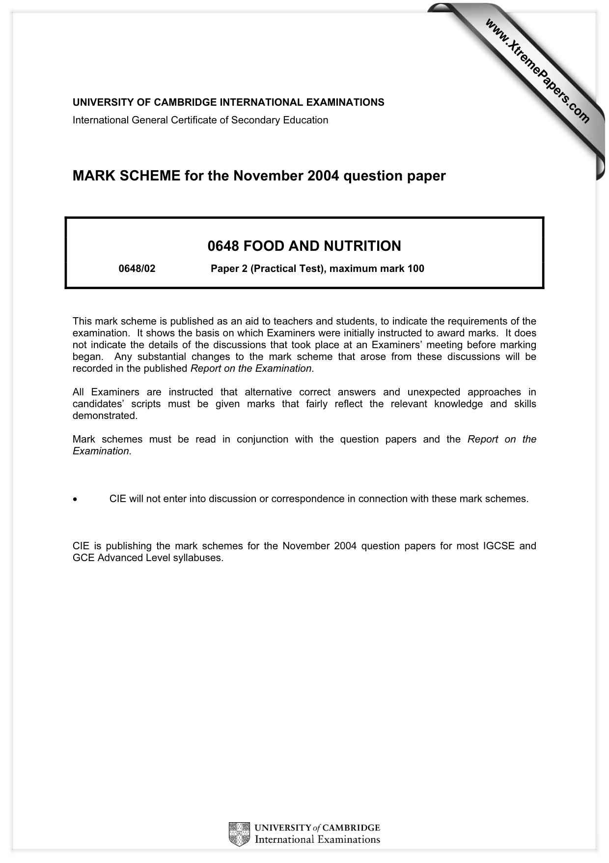Mark scheme, page 1 of 9