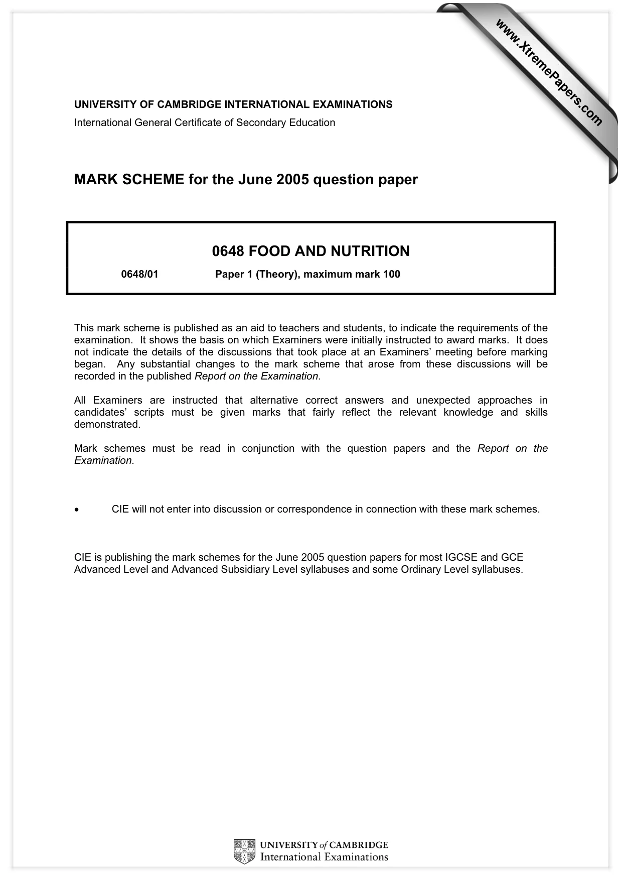 Mark scheme, page 1 of 13