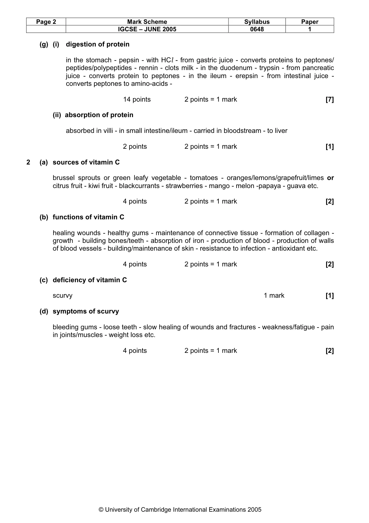 Mark scheme, page 5 of 13