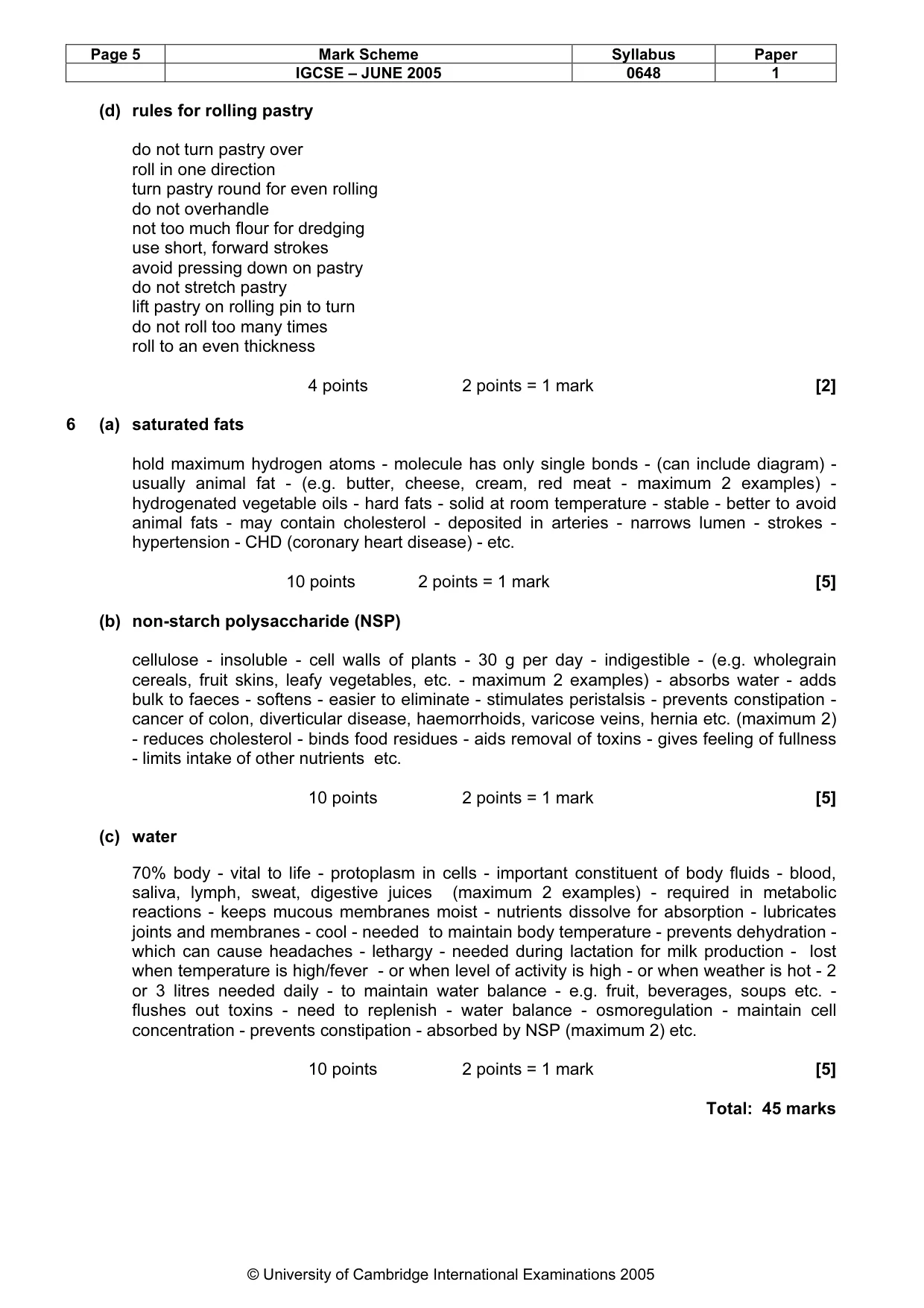 Mark scheme, page 8 of 13