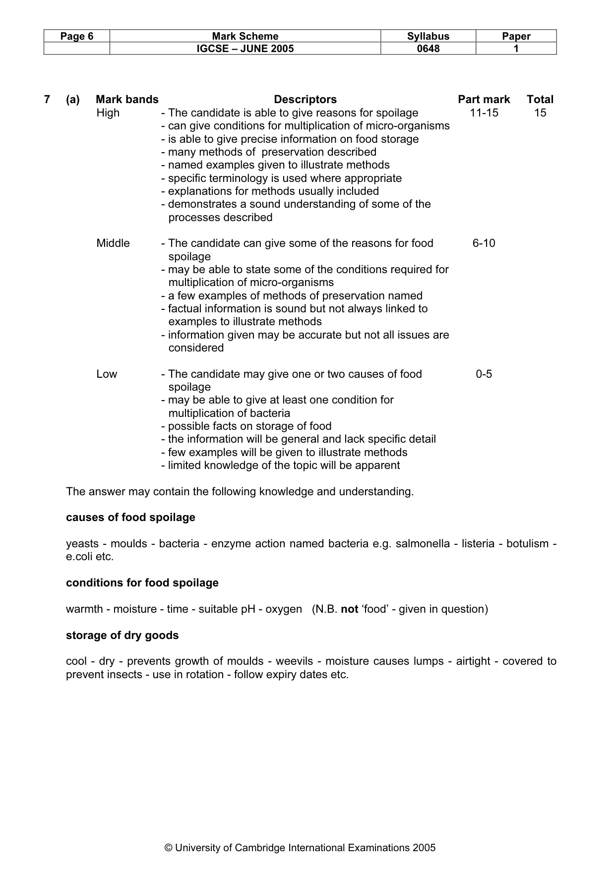 Mark scheme, page 9 of 13