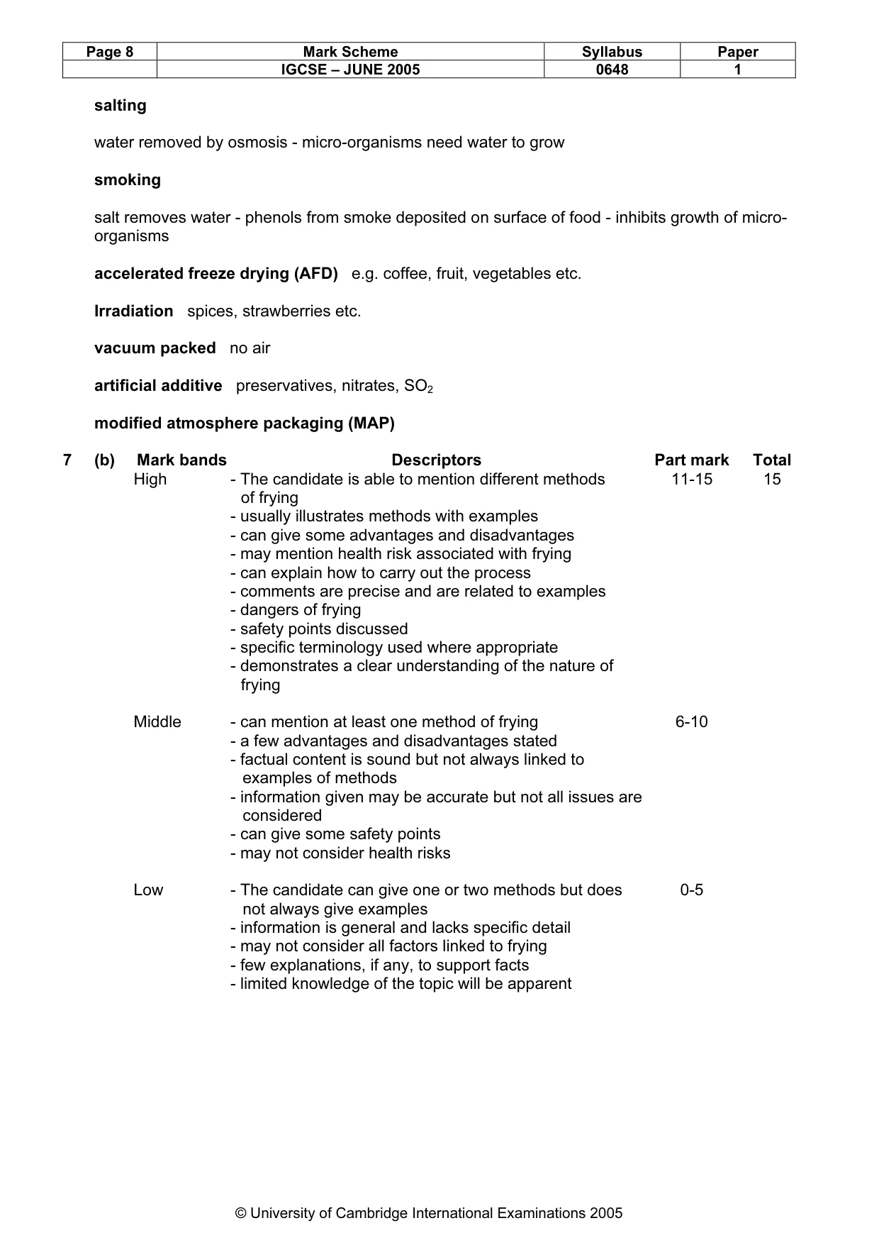 Mark scheme, page 11 of 13