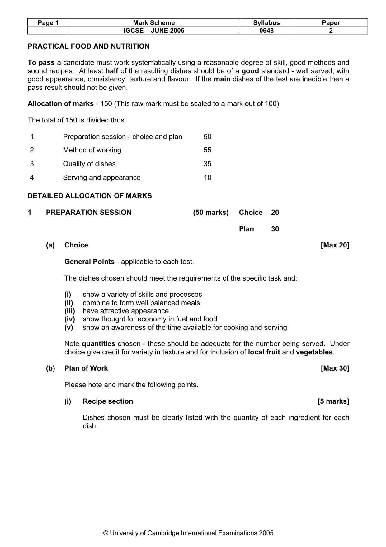 Mark scheme, page 4 of 7