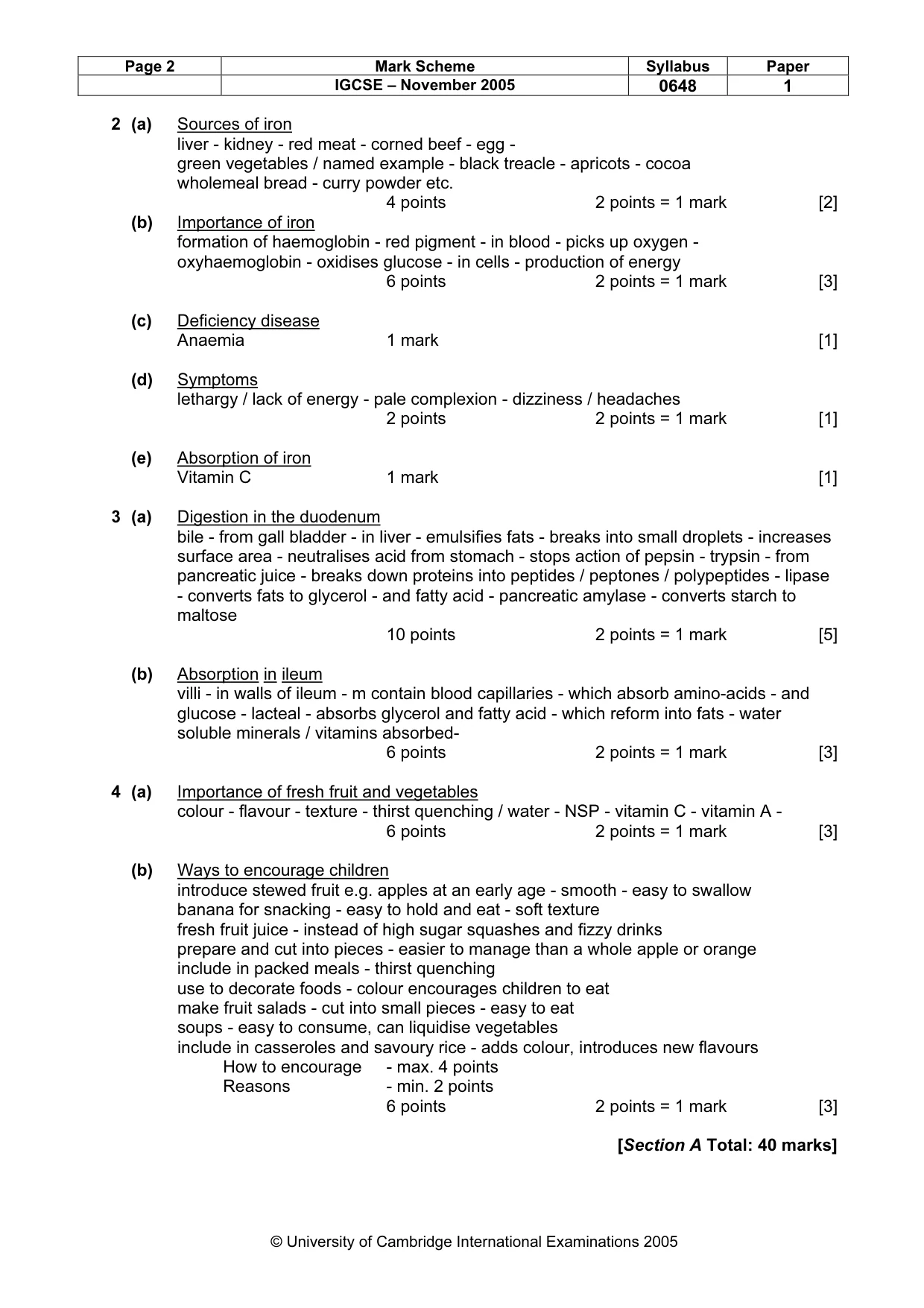 Mark scheme, page 3 of 11
