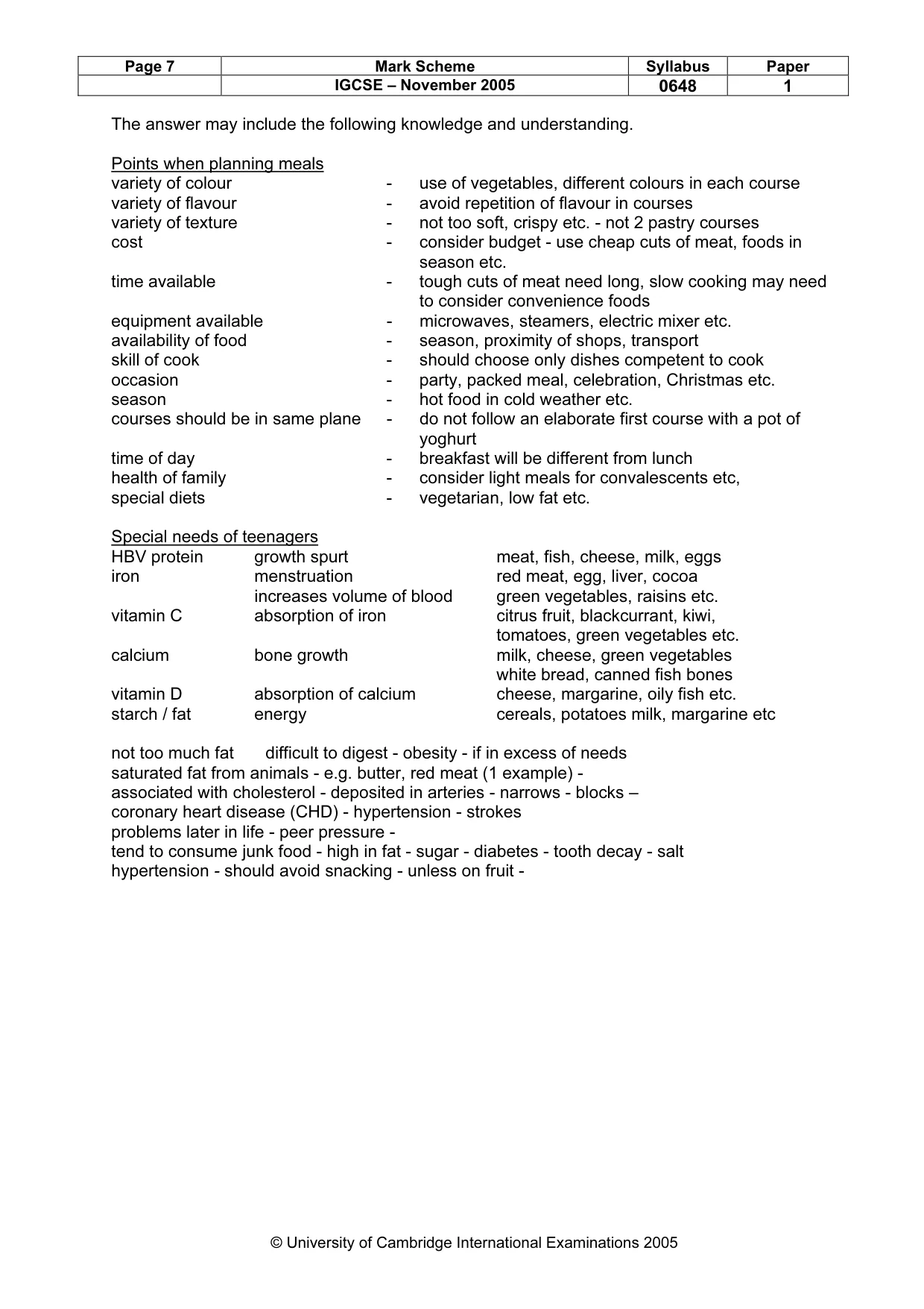 Mark scheme, page 8 of 11