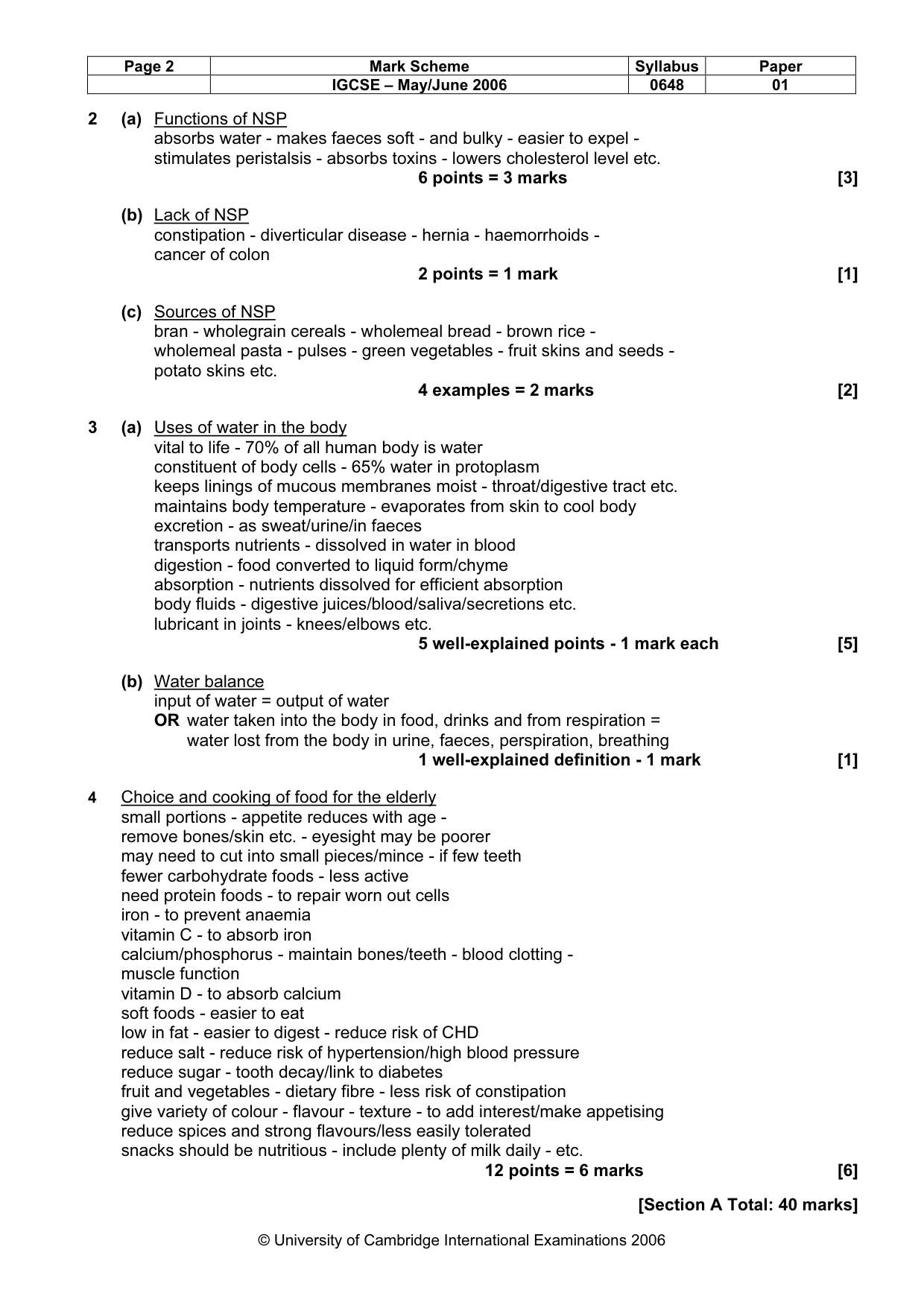 Mark scheme, page 3 of 10