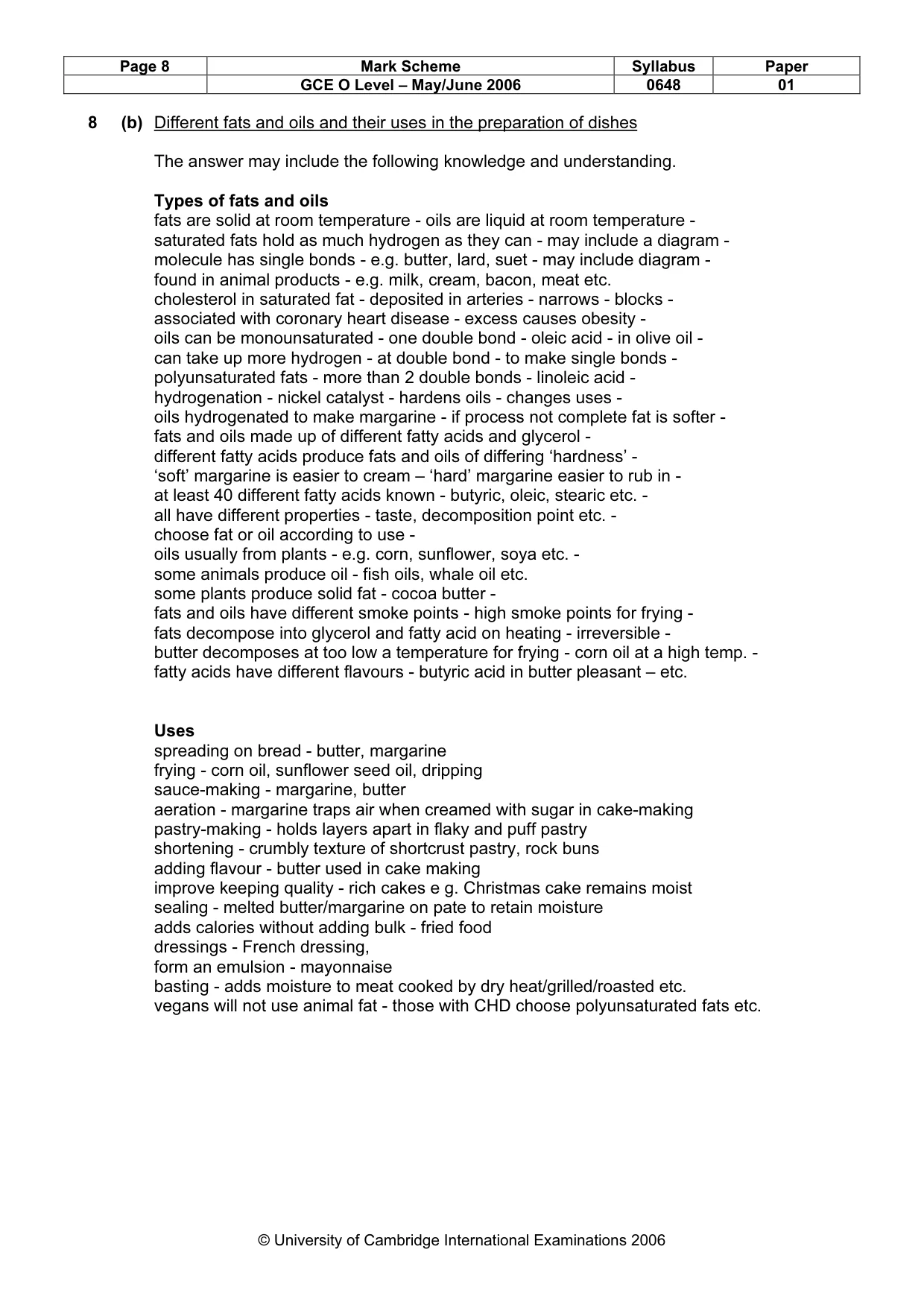 Mark scheme, page 9 of 10