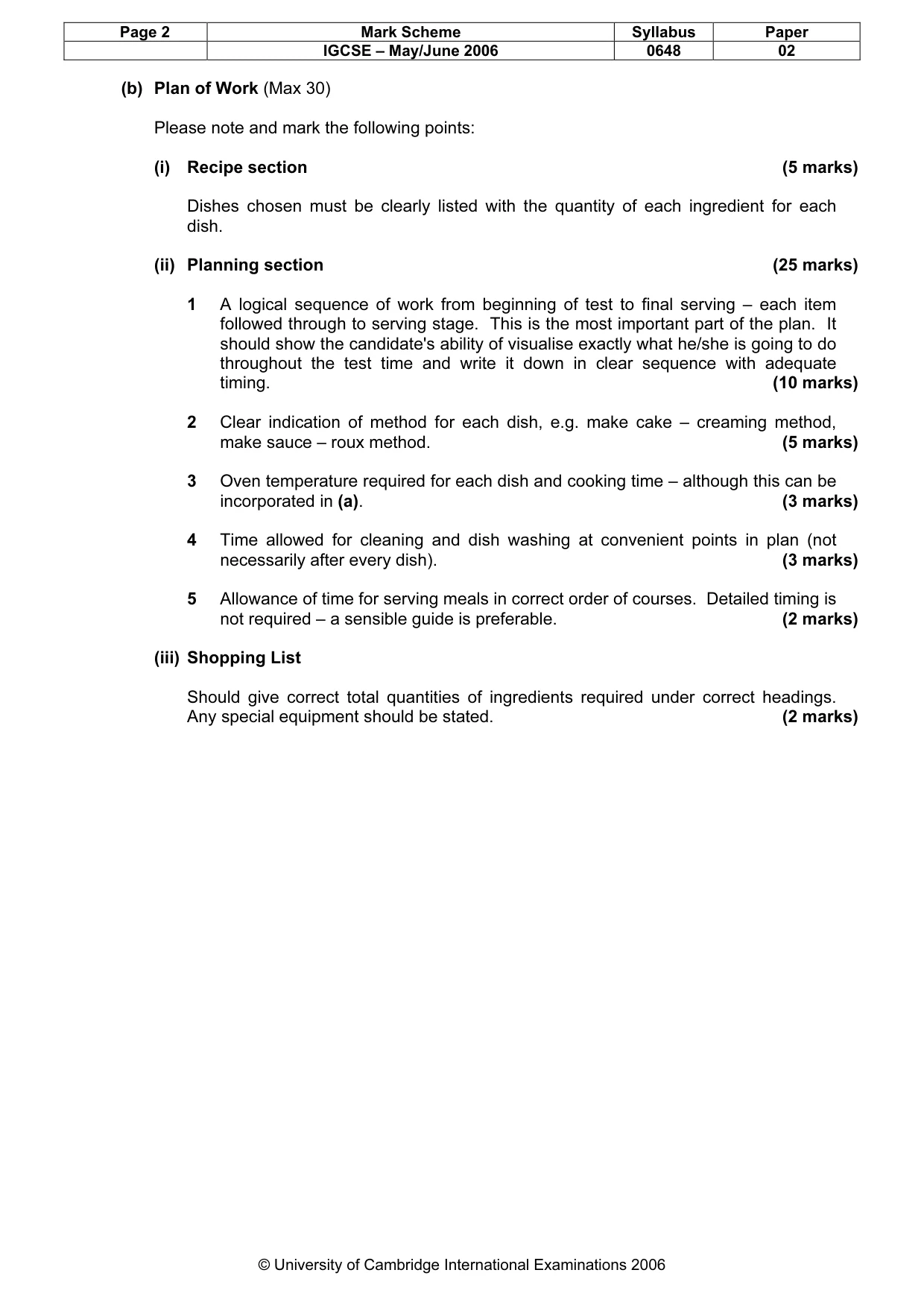 Mark scheme, page 3 of 7