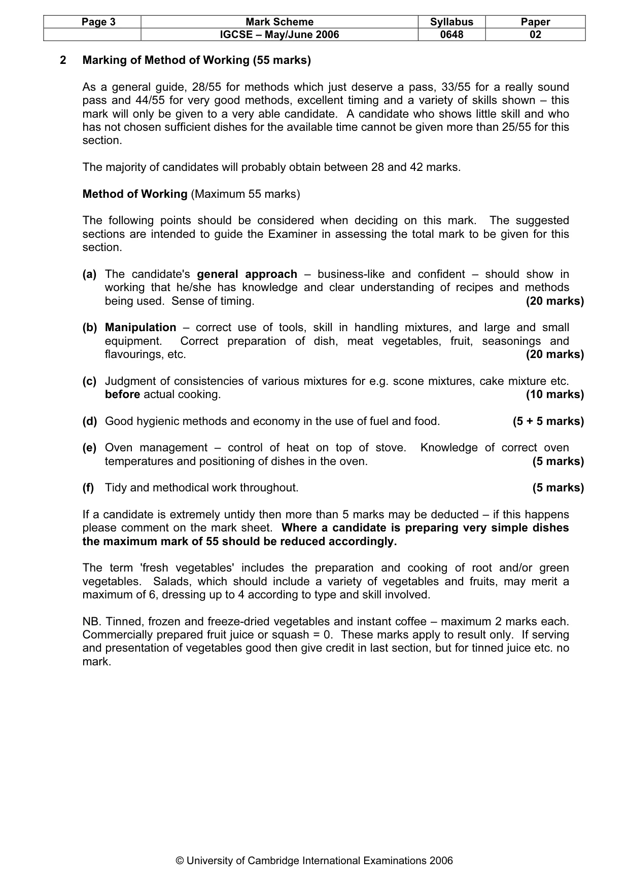 Mark scheme, page 4 of 7