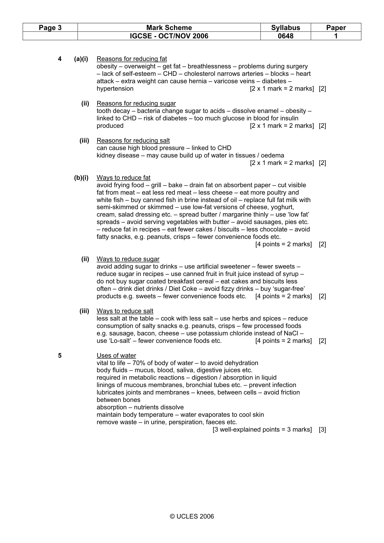 Mark scheme, page 3 of 10