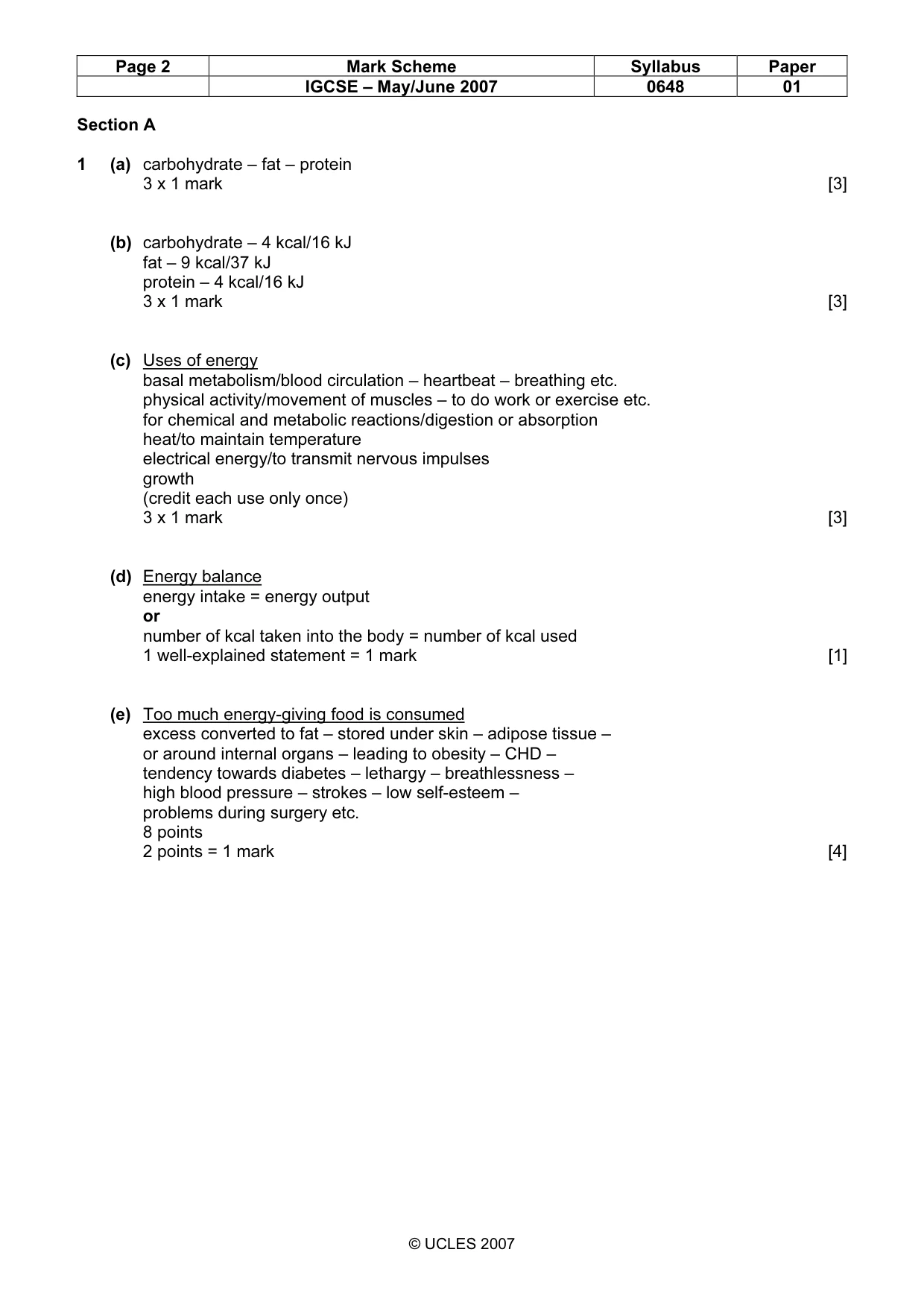 Mark scheme, page 2 of 13