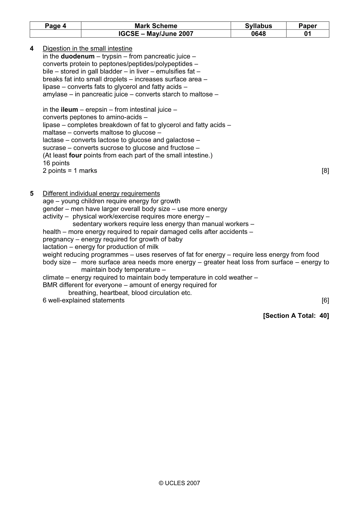 Mark scheme, page 4 of 13